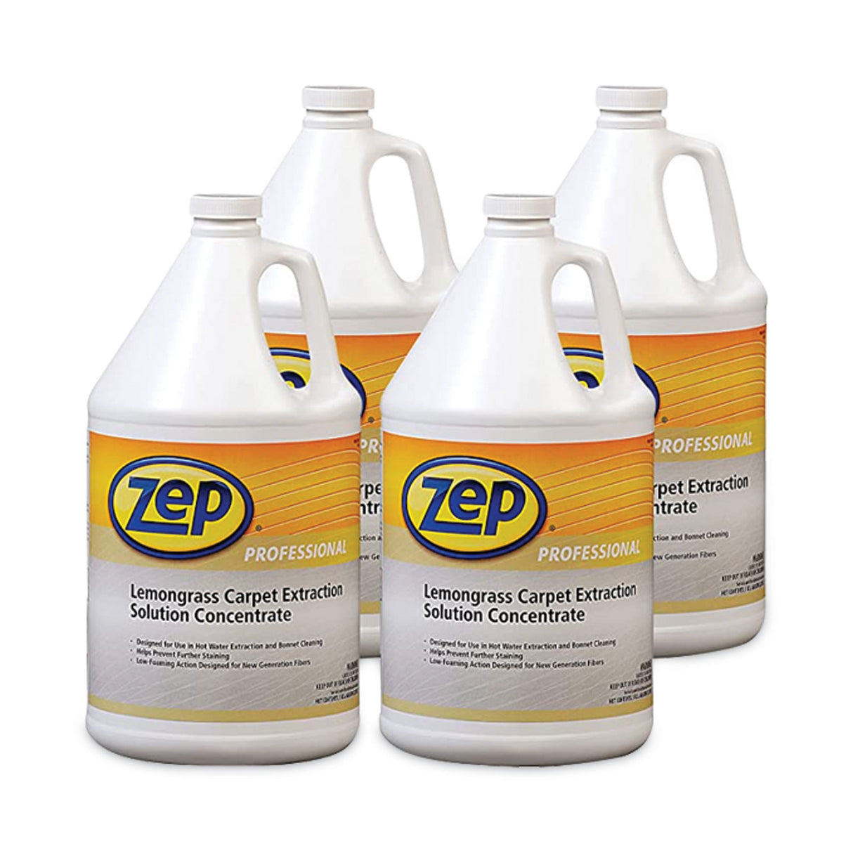 Zep Carpet Extraction Cleaner, Lemongrass, 1 gal Bottle, 4/Carton (1041398)