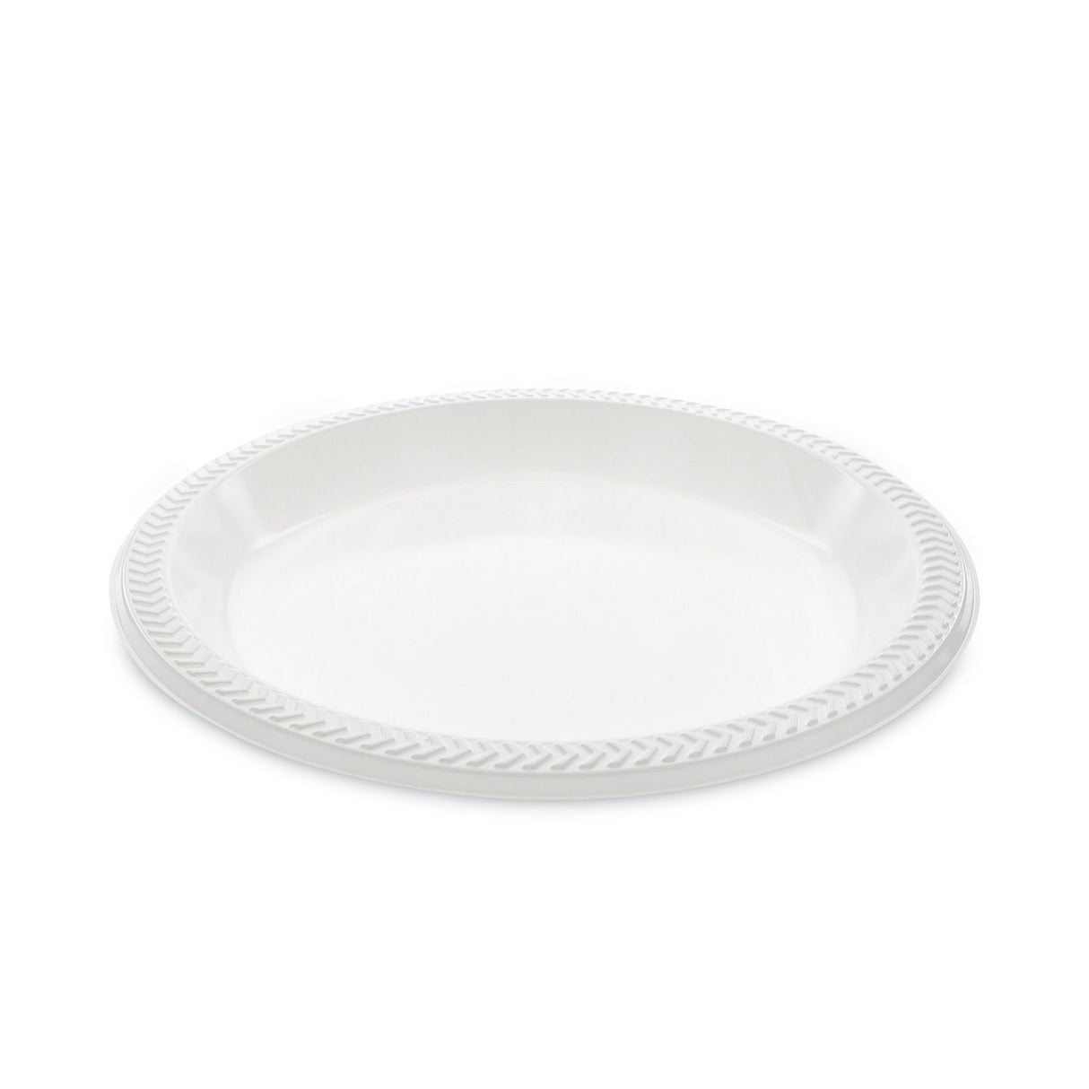 Pactiv Meadoware Impact Plastic Dinnerware, Plate, 10.25" dia, White, 500/Carton (MI10)