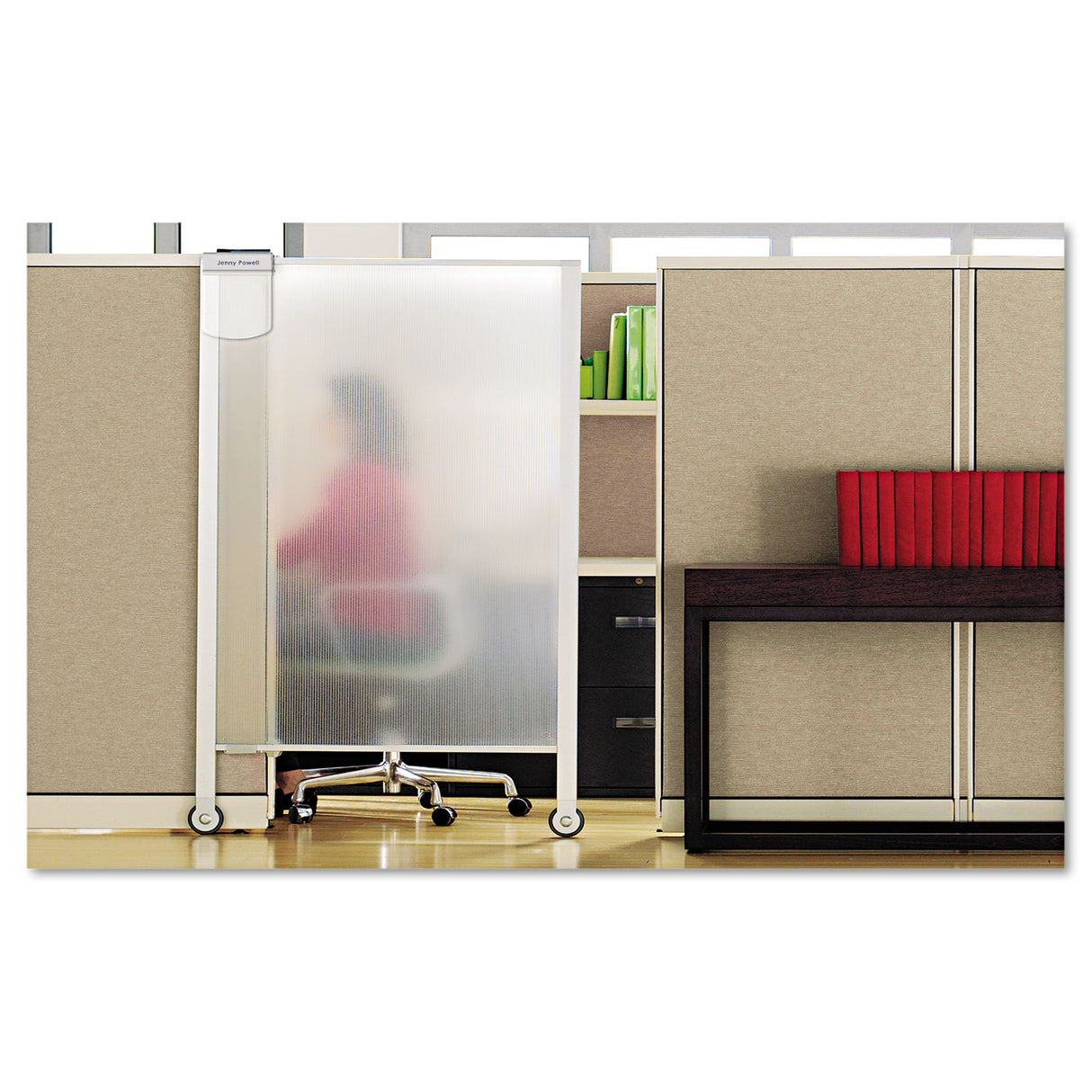 Quartet Premium Workstation Privacy Screen, 38w x 64d, Translucent Clear/Silver (WPS2000)