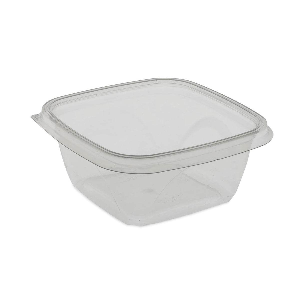 Pactiv EarthChoice Square Recycled Bowl, 16 oz, 5 x 5 x 1.75, Clear, Plastic, 504/Carton (SAC0516)