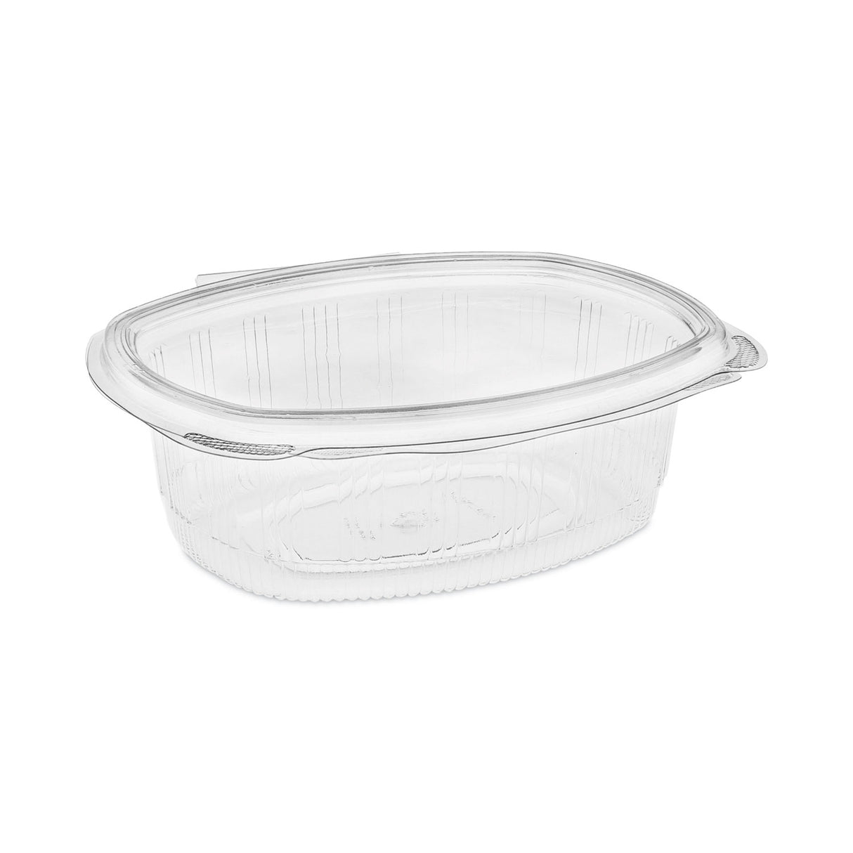 Pactiv EarthChoice Recycled PET Hinged Container, 24 oz, 7.38 x 5.88 x 2.38, Clear, Plastic, 280/Carton (YCA910240000)