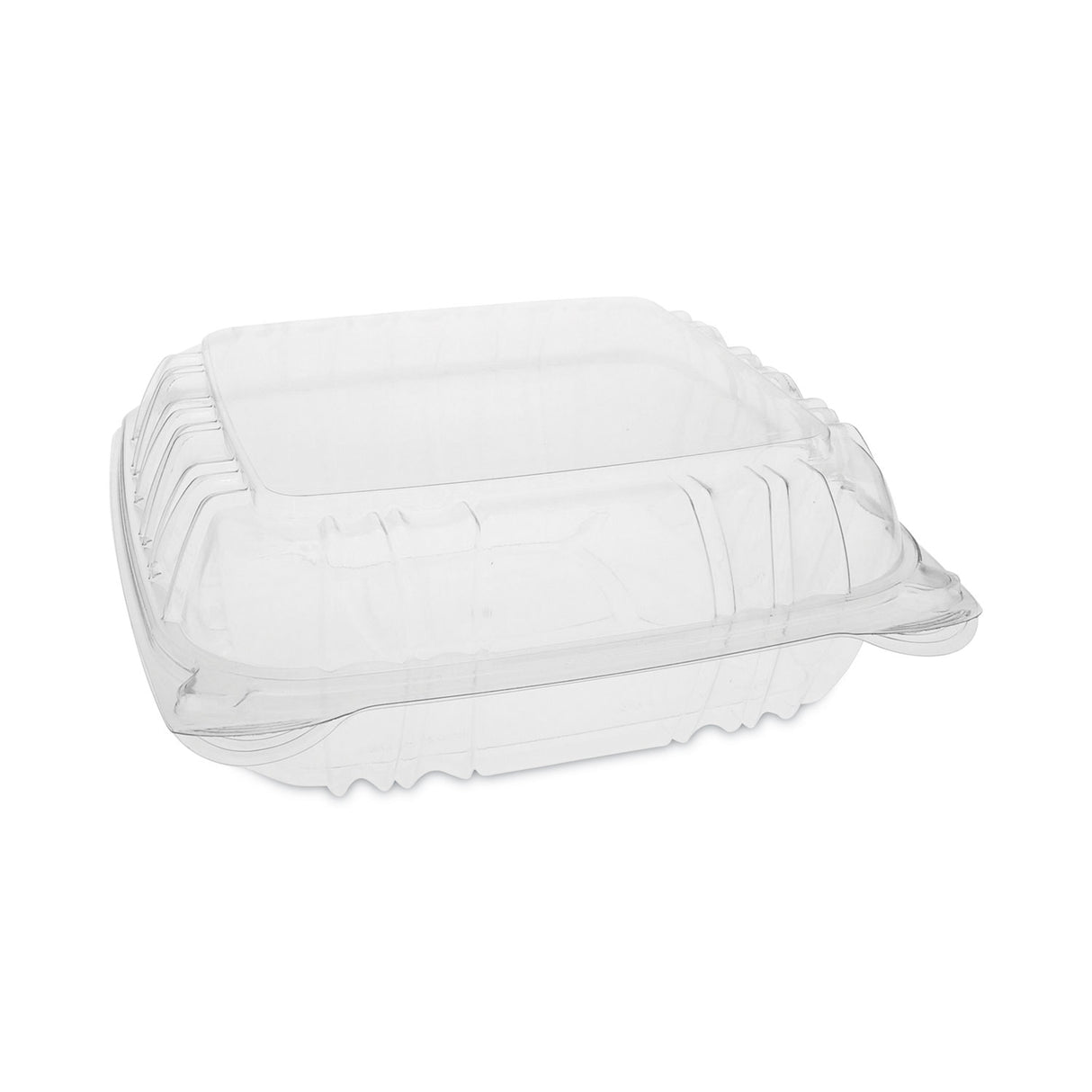 Pactiv SENSATION SmartLock Hinged Lid Container, 8.34 x 8.24 x 3.05, Clear, Plastic, 200/Carton (YCI821200000)