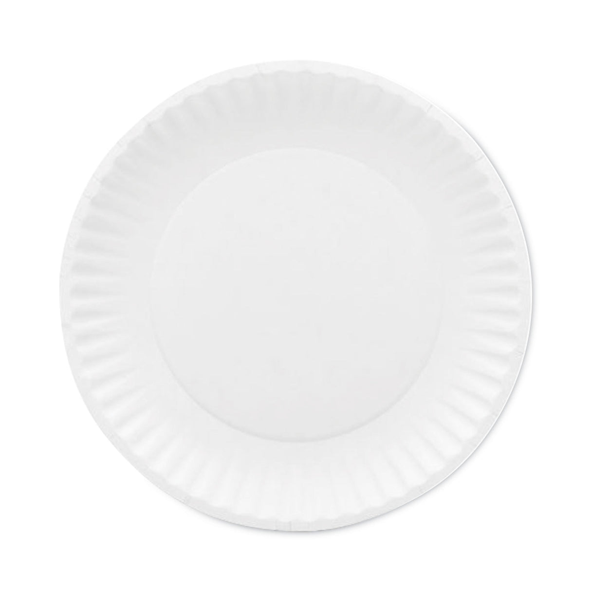 AJM Premium Coated Paper Plates, 7" dia, White, 125/Pack, 8 Packs/Carton (CP7AJ008125A)