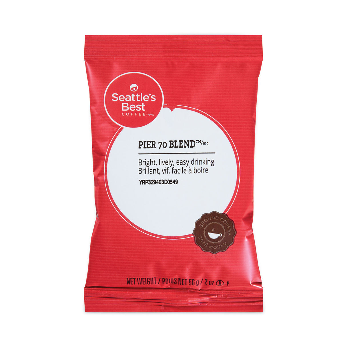 Seattle's Best Premeasured Coffee Packs, Pier 70 Blend, 2.1 oz Packet, 72/Box (11008556CT)