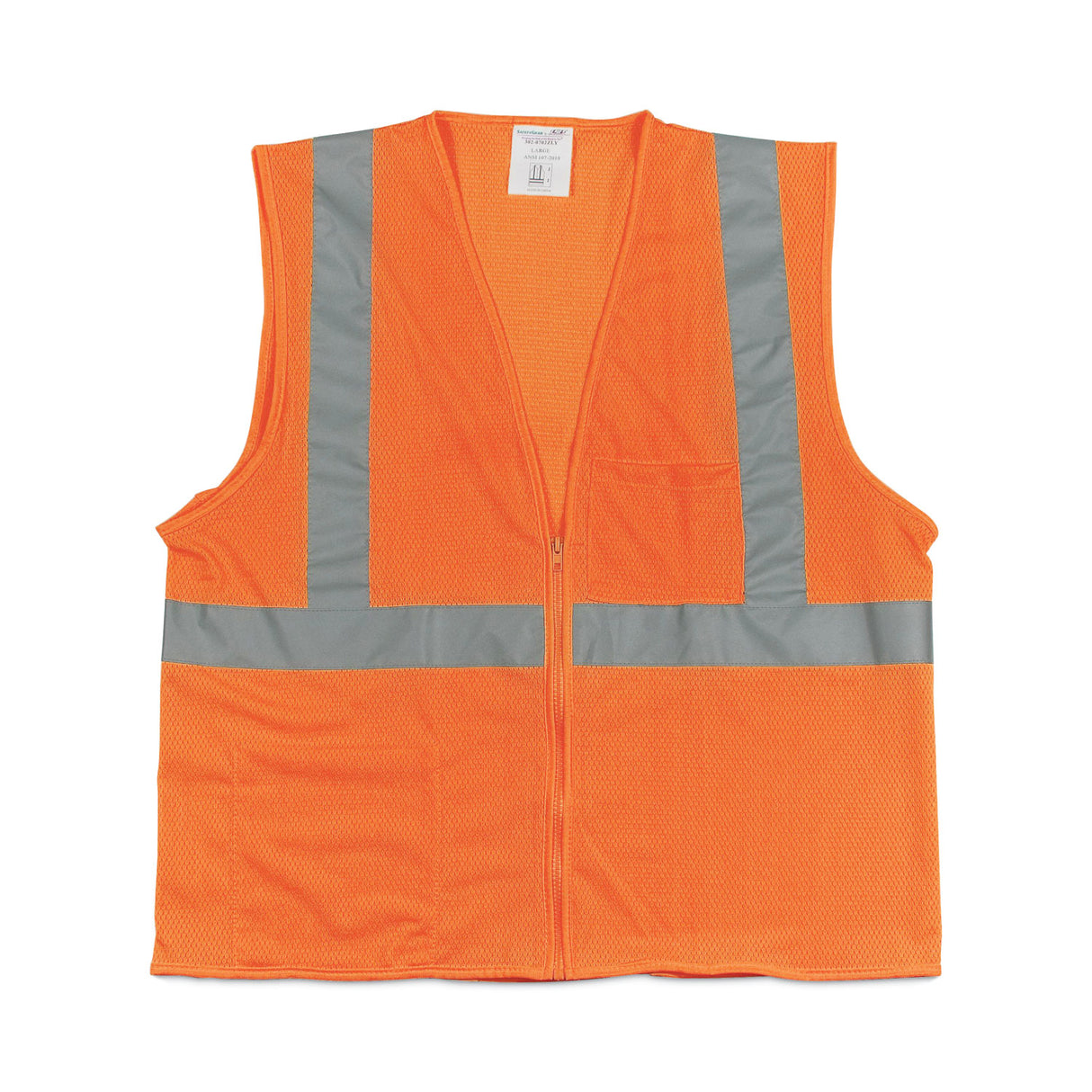 PIP ANSI Class 2 Hook and Loop Safety Vest, 2X-Large, Hi-Viz Orange (302MVGOR2X)