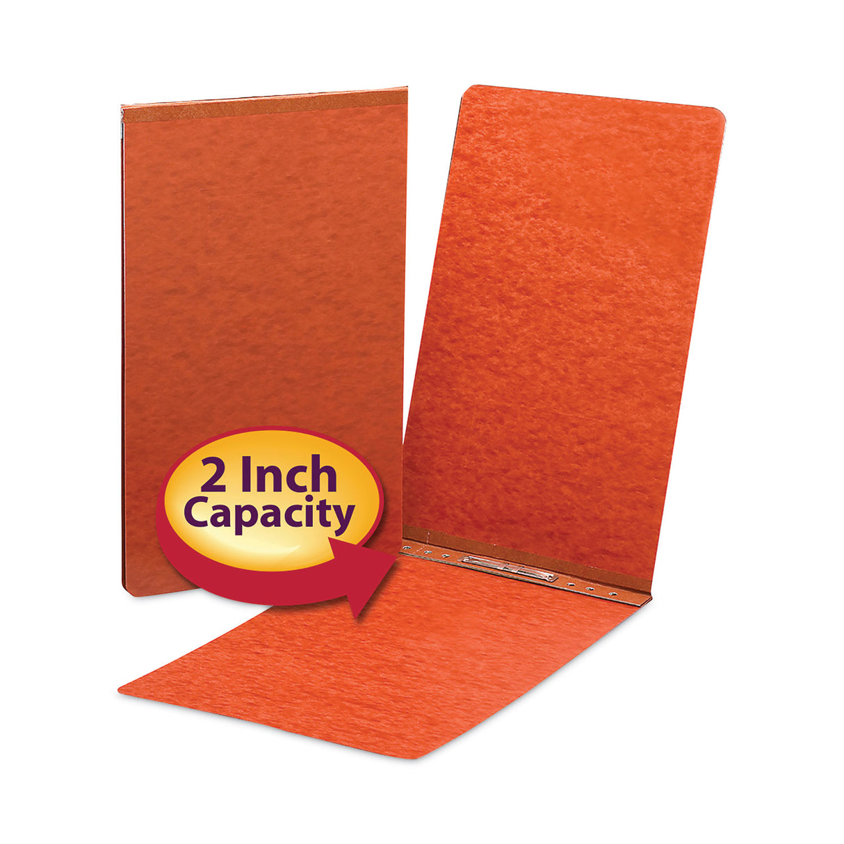 Smead Prong Fastener Premium Pressboard Report Cover, Two-Piece Prong Fastener, 2" Capacity, 8.5 x 14, Red/Red, 25/Box (81732BX)