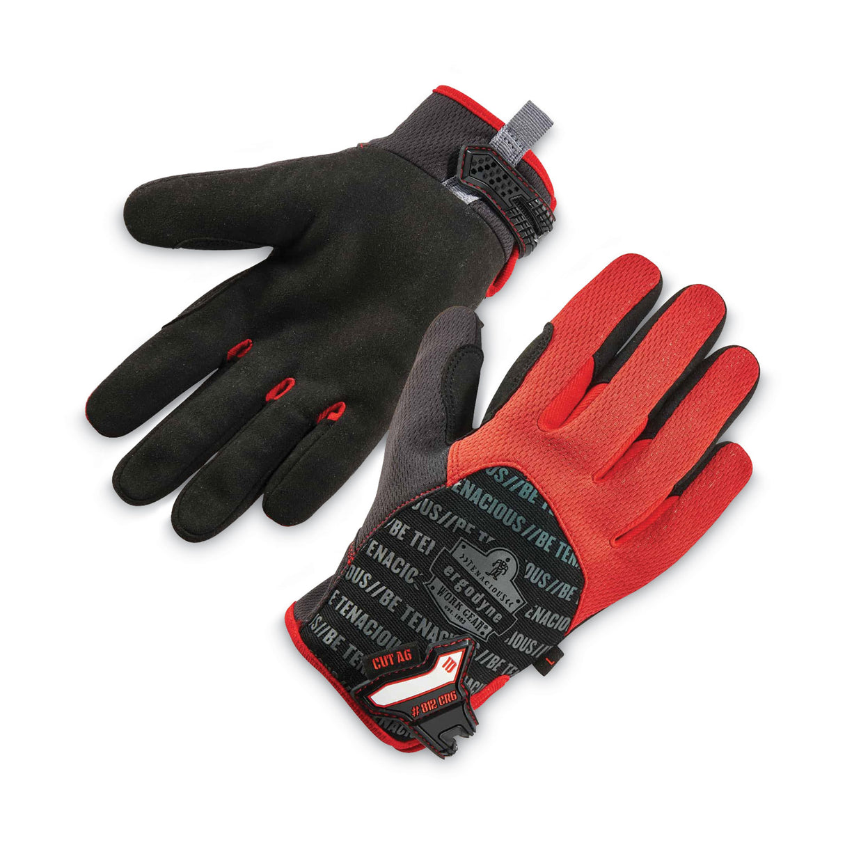 ergodyne ProFlex 812CR6 ANSI A6 Utility and CR Gloves, Black, Medium, Pair (17923)