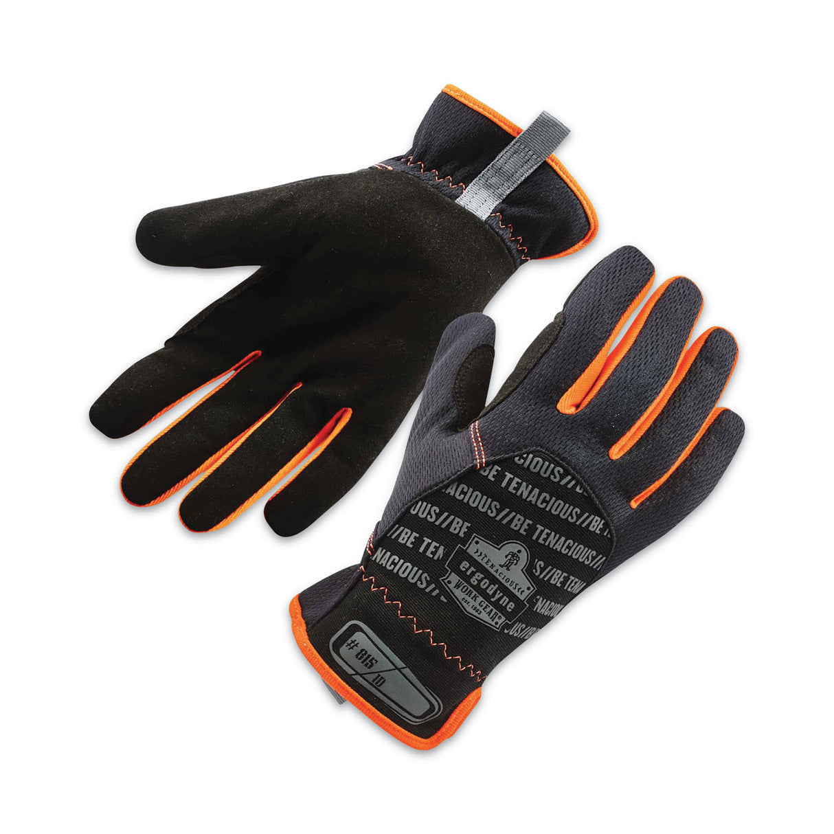 ergodyne ProFlex 815 QuickCuff Mechanics Gloves, Black, X-Large, Pair (17205)
