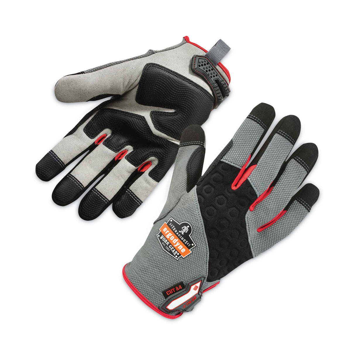 ergodyne ProFlex 710CR Heavy-Duty CR Gloves, Gray, 2X-Large, Pair (17126)