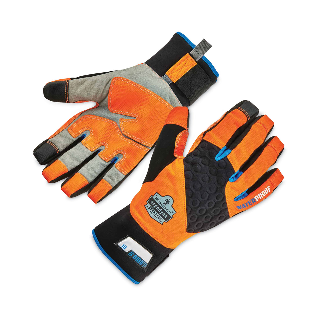 ergodyne ProFlex 818WP Thermal WP Gloves with Tena-Grip, Orange, Medium, Pair (17393)