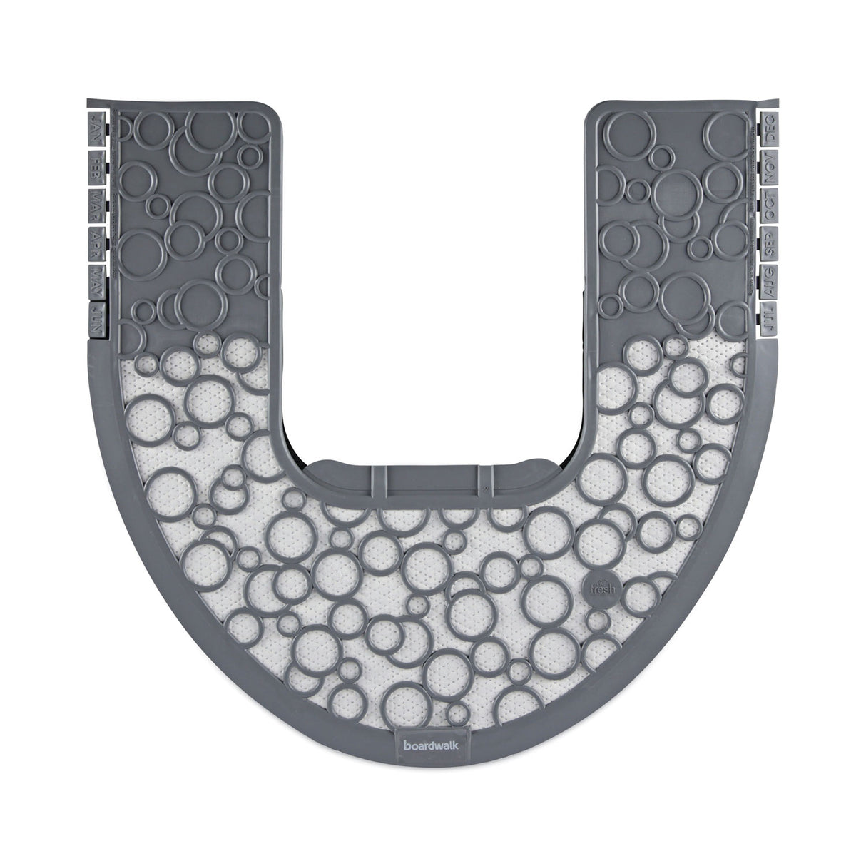 Boardwalk® Commode Mat 2.0, Rubber, Gray/White, 6 Mats (BWKCMGW)