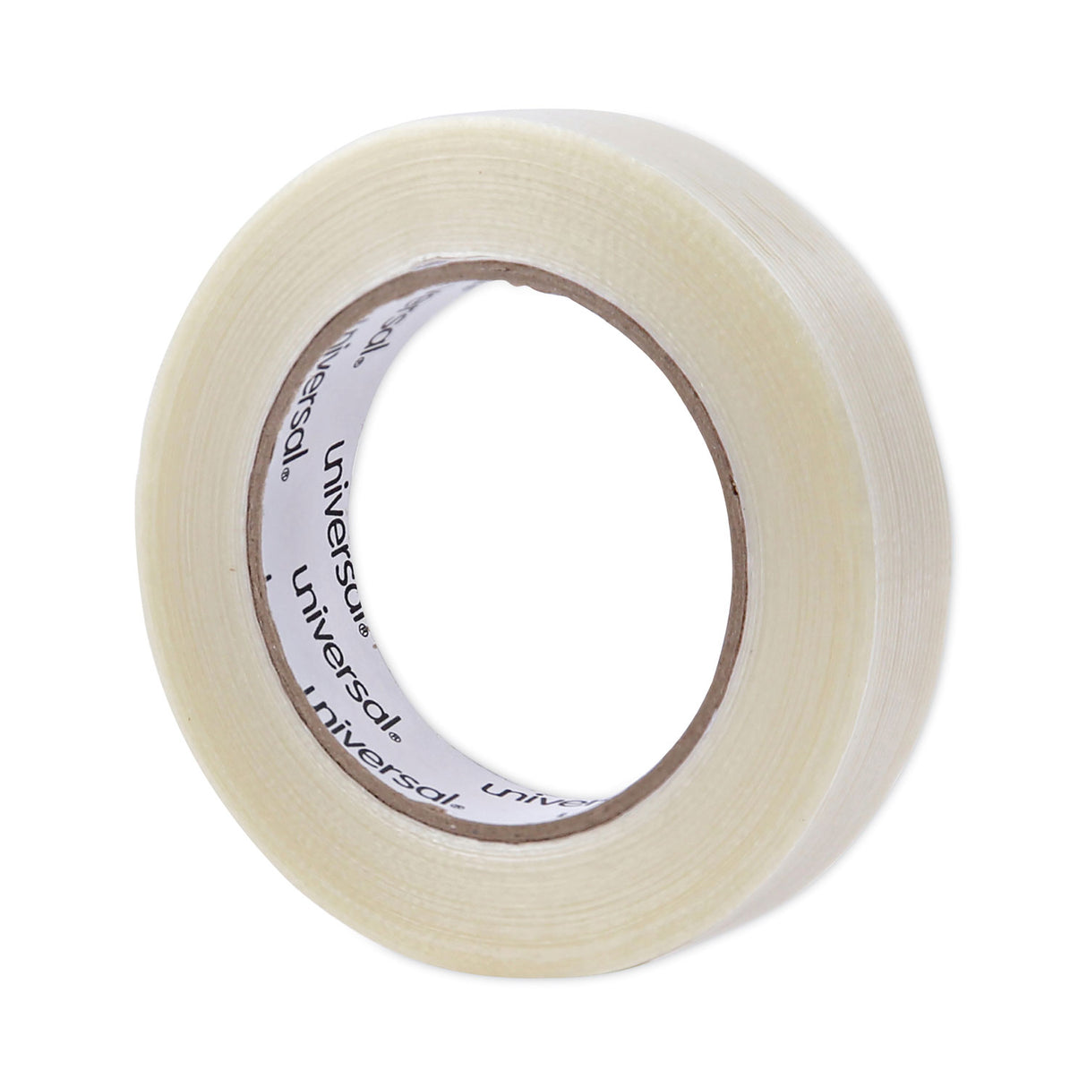 Universal 120# Utility Grade Filament Tape, 3" Core, 24 mm x 54.8 m, Clear (UNV30024)