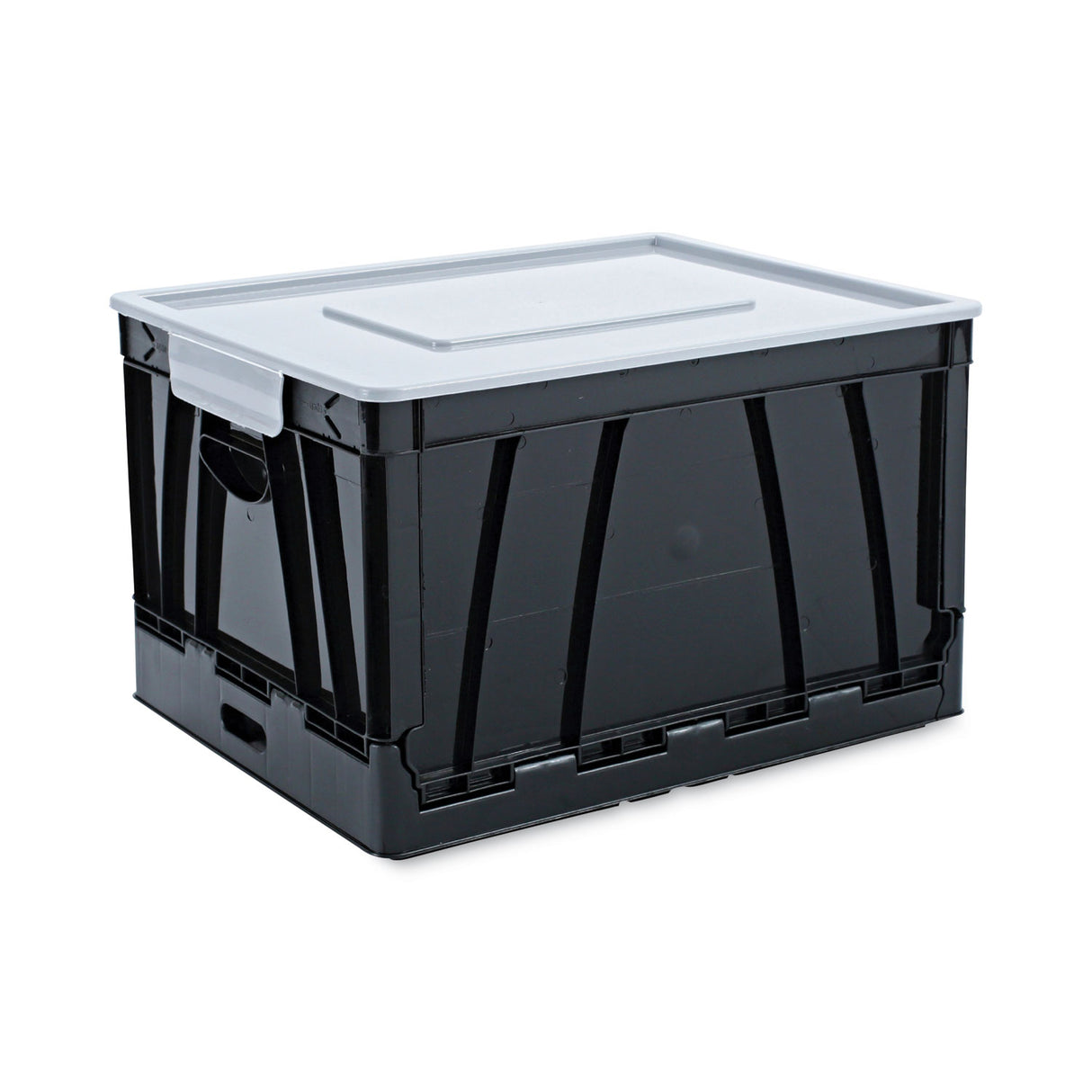 Universal Collapsible Crate, Letter/Legal Files, 17.25" x 14.25" x 10.5", Black/Gray, 2/Pack (UNV40010)
