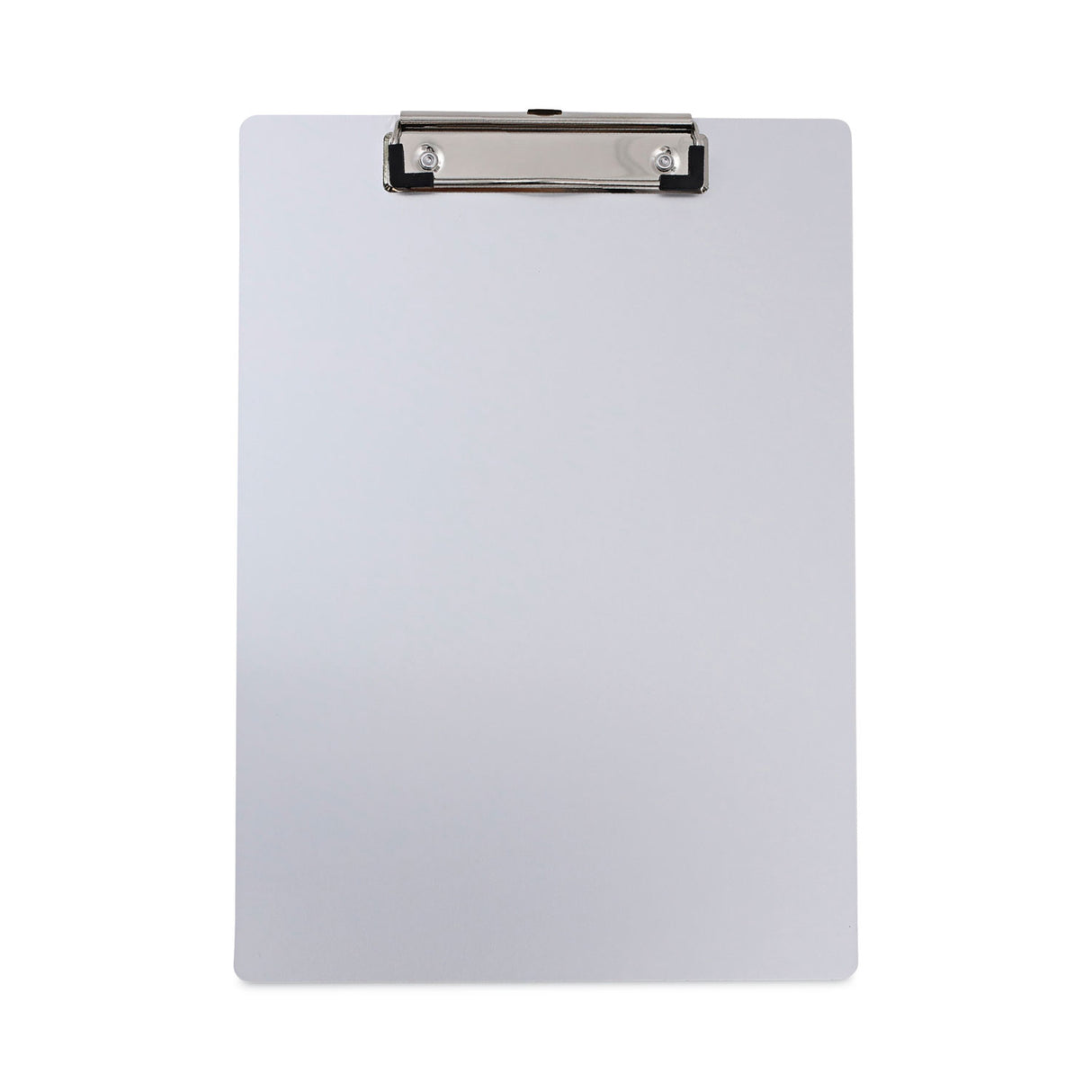 Universal Aluminum Clipboard with Low Profile Clip, 0.5" Clip Capacity, Holds 8.5 x 11 Sheets, Aluminum (UNV40301)