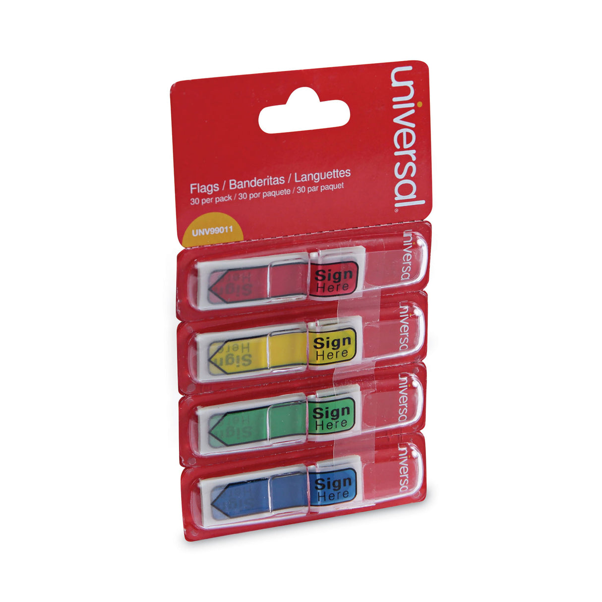 Universal Deluxe Message Arrow Flags, "Sign Here", Assorted Colors, 120/Pack (UNV99011)