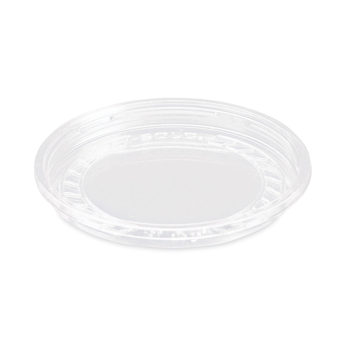 SOLO Bare Eco-Forward RPET Deli Container Lids, ProPlanet Seal, Recessed Lid, Fits 8 oz, Clear, Plastic, 50/Pack, 10 Packs/Carton (LG8R)