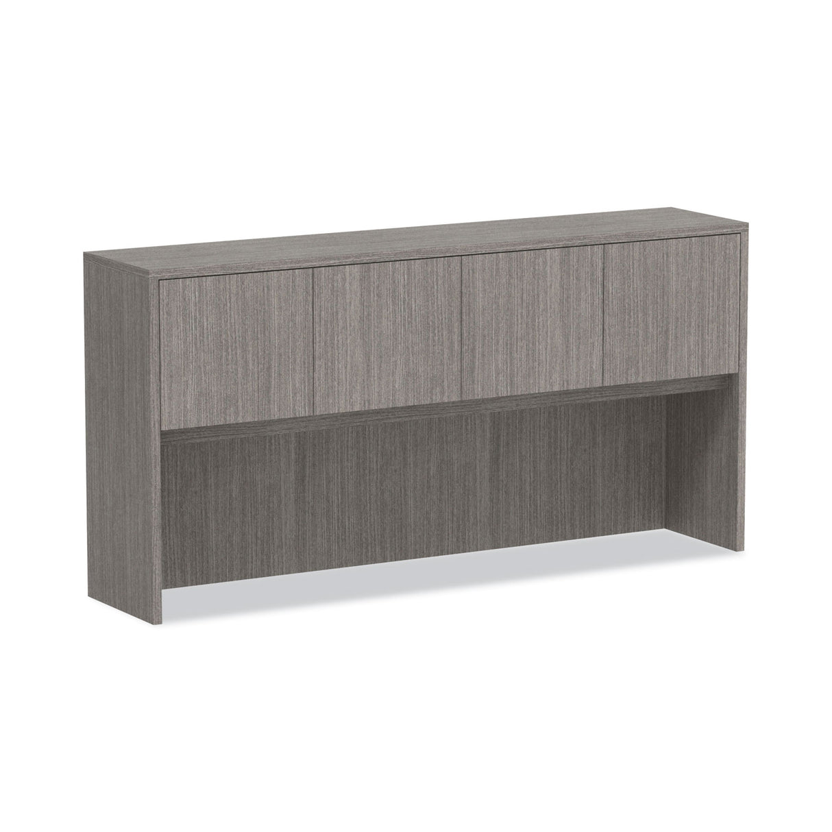 Alera Valencia Series Hutch with Doors, 4 Compartments, 70.63w x 15d x 35.38h, Gray (ALEVA287215GY)
