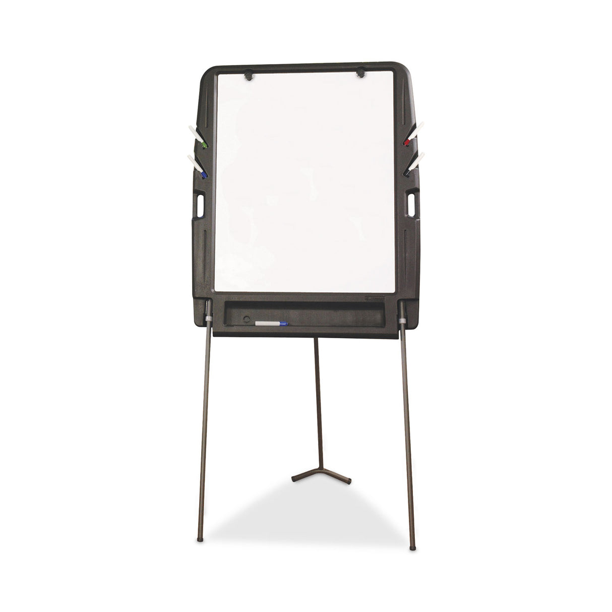 Iceberg Ingenuity Portable Flipchart Easel with Dry Erase Surface, 35 x 30, 73" Tall Easel, Charcoal Polyethylene Frame (30227)