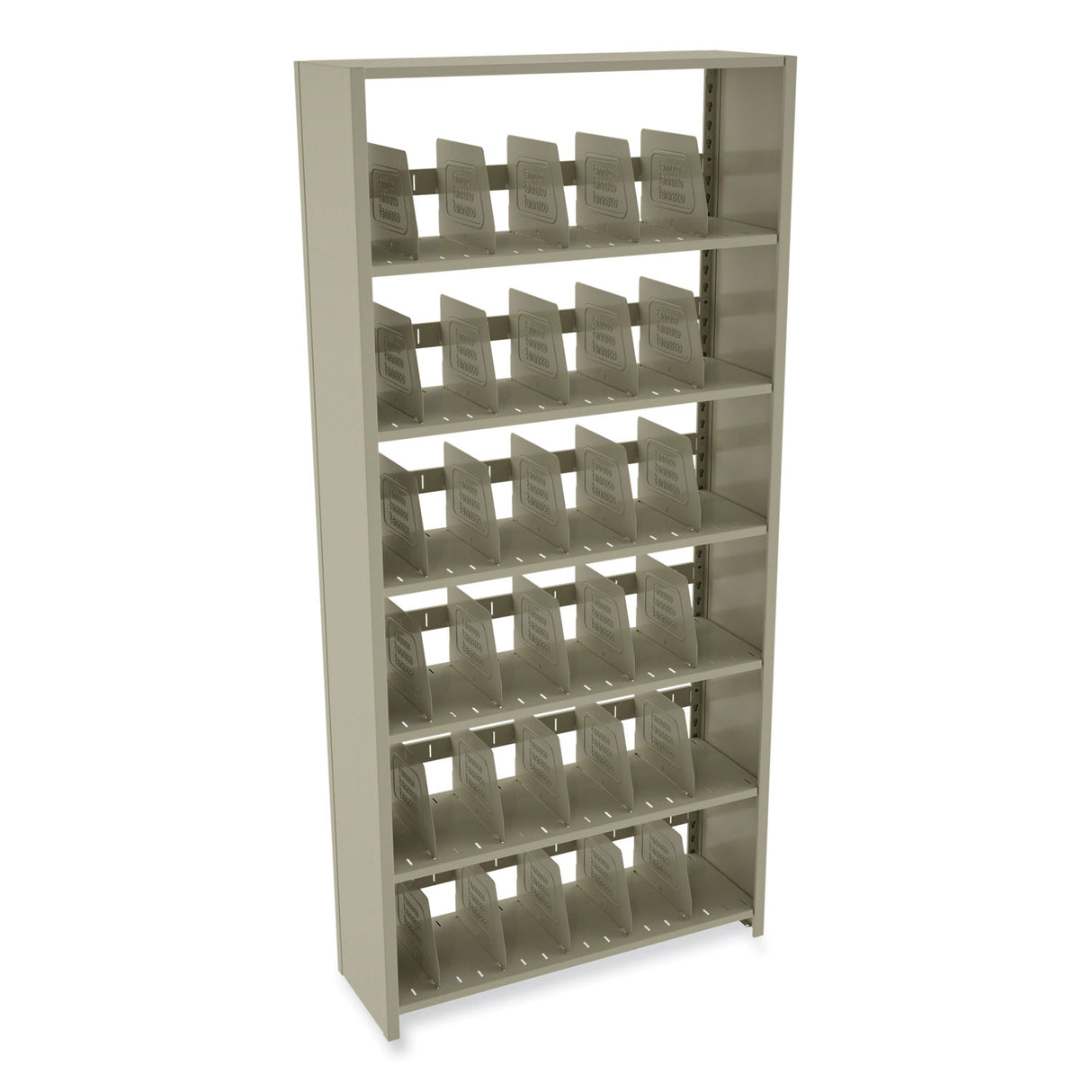 Tennsco Snap-Together Steel Six-Shelf Closed Starter Set, 36w x 12d x 76h, Sand (1276PCSD)