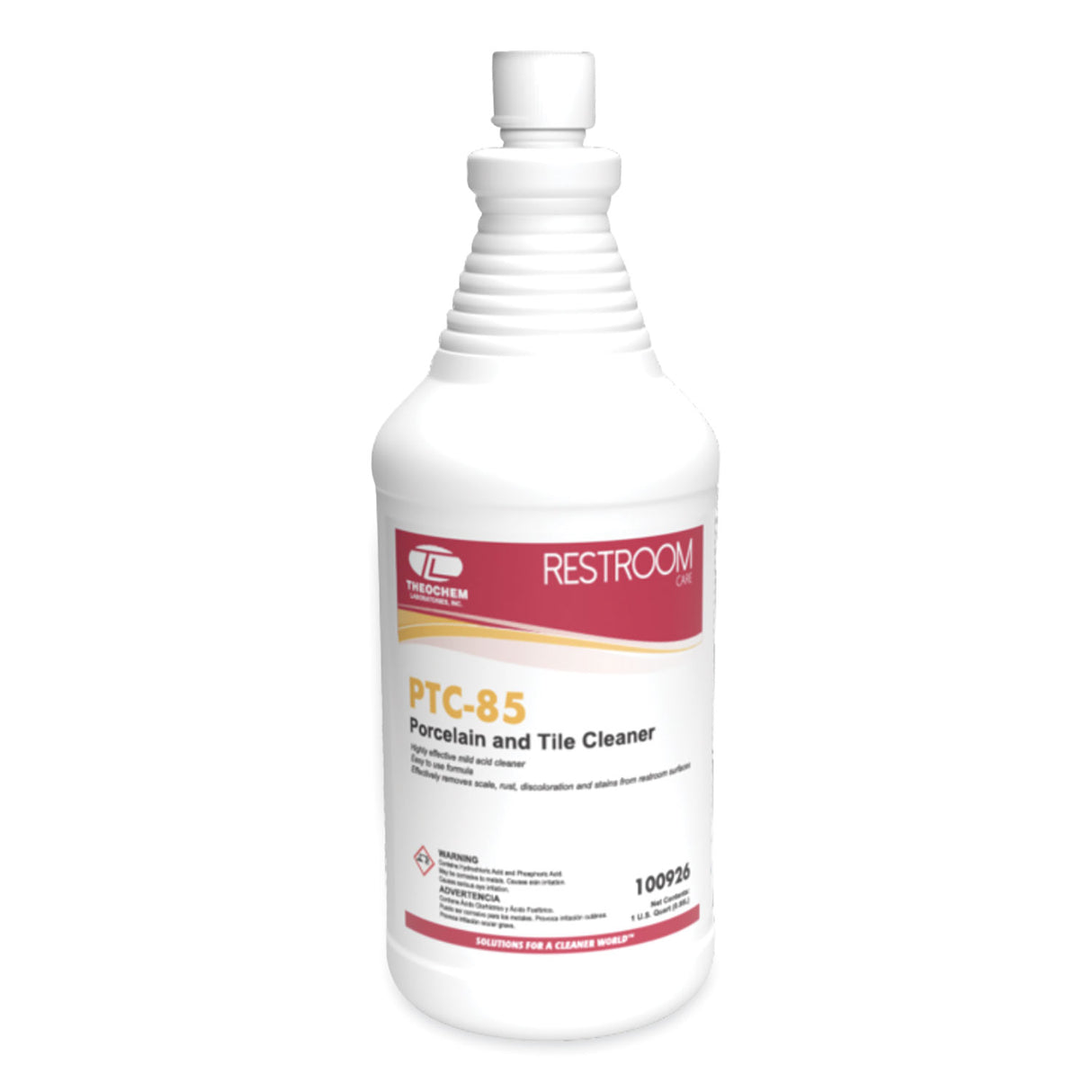 Theochem PTC-85 Porcelain and Tile Cleaner, Pleasant Scent, 32 oz Bottle, 12/Carton (926)