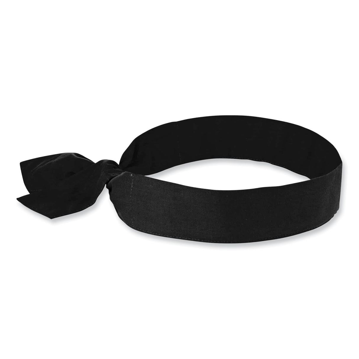 ergodyne Chill-Its 6700 Cooling Bandana Polymer Tie Headband, One Size Fits Most, Black (12332)