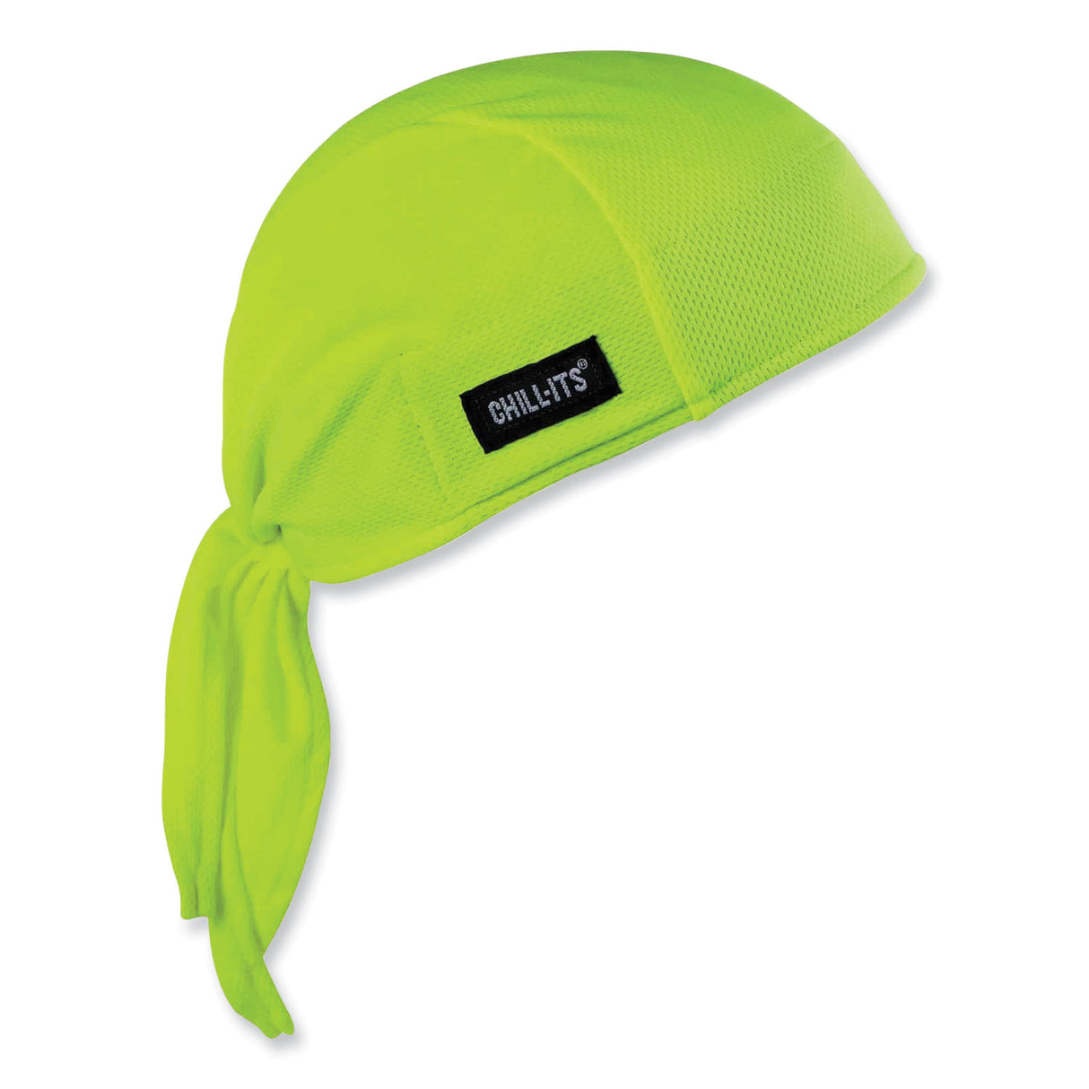 ergodyne Chill-Its 6615 High-Performance Bandana Doo Rag with Terry Cloth Sweatband, One Size Fits Most, Lime (12476)