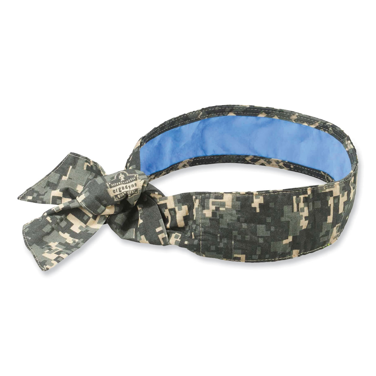 ergodyne Chill-Its 6700CT Cooling Bandana PVA Tie Headband, One Size Fits Most, Camo (12562)