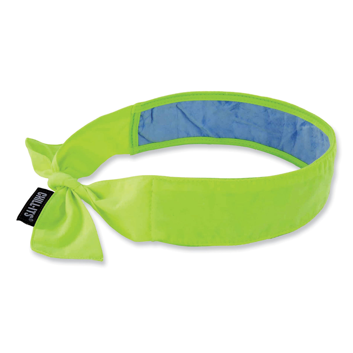 ergodyne Chill-Its 6700CT Cooling Bandana PVA Tie Headband, One Size Fits Most, Lime (12566)