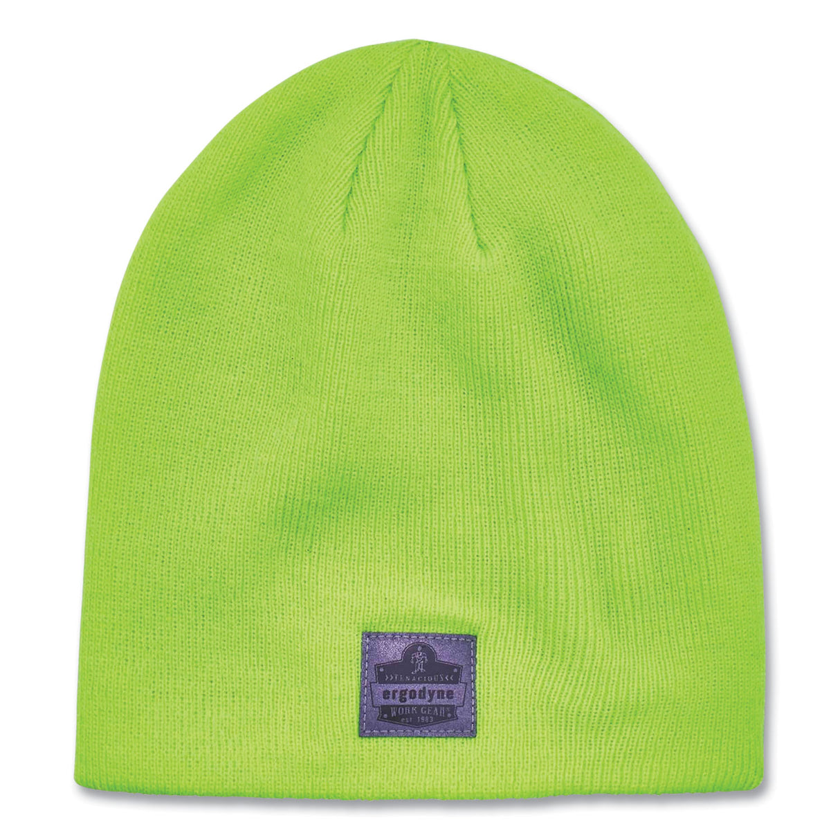 ergodyne N-Ferno 6812 Rib Knit Beanie, One Size Fits Most, Lime (16813)