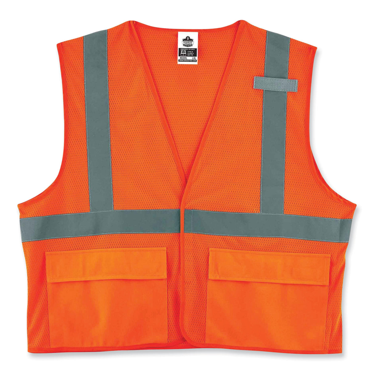 ergodyne GloWear 8220HL Class 2 Standard Mesh Hook and Loop Vest, Polyester, 2X-Large/3X-Large, Orange (21137)
