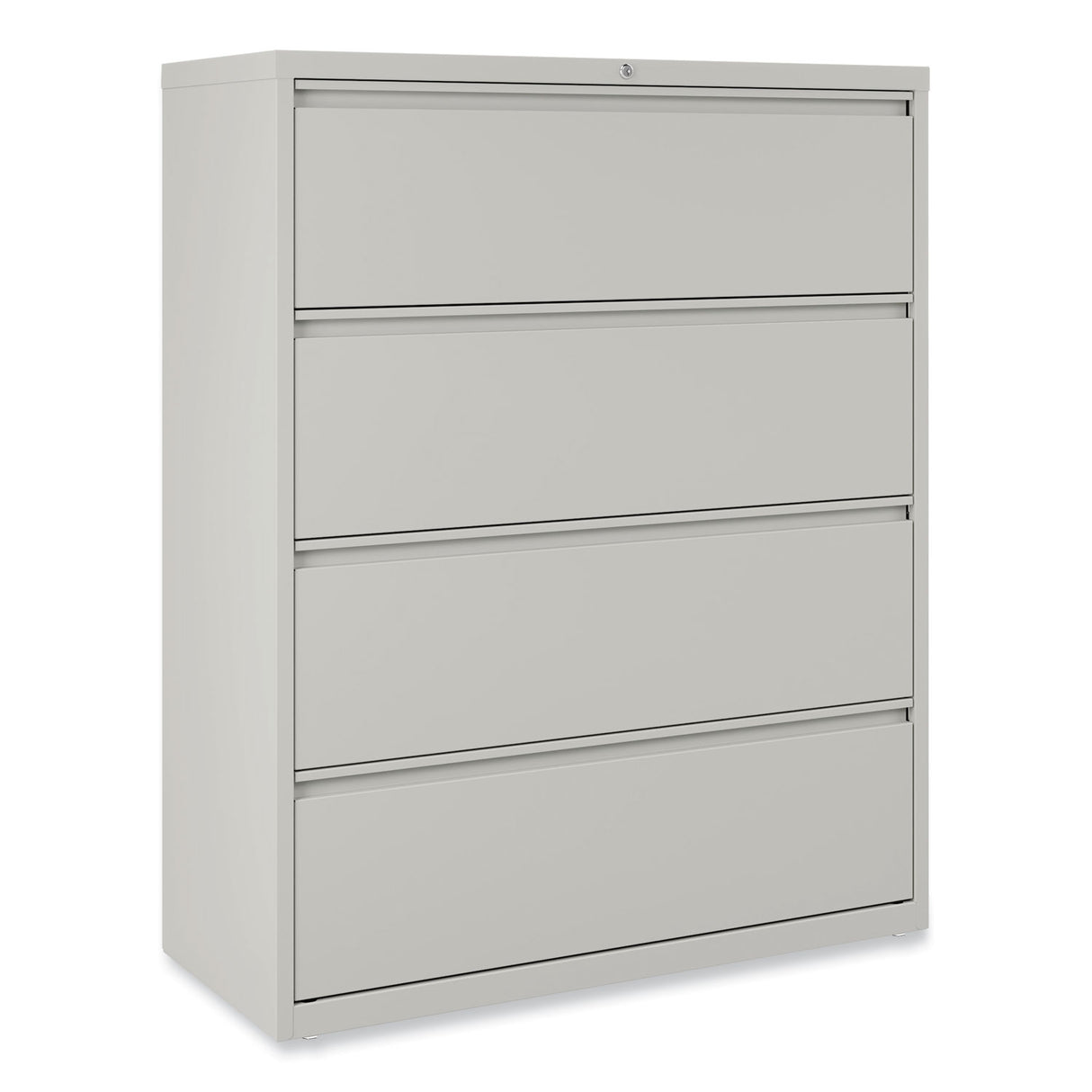 Alera Lateral File, 4 Legal/Letter-Size File Drawers, Light Gray, 42" x 18.63" x 52.5" (ALEHLF4254LG)