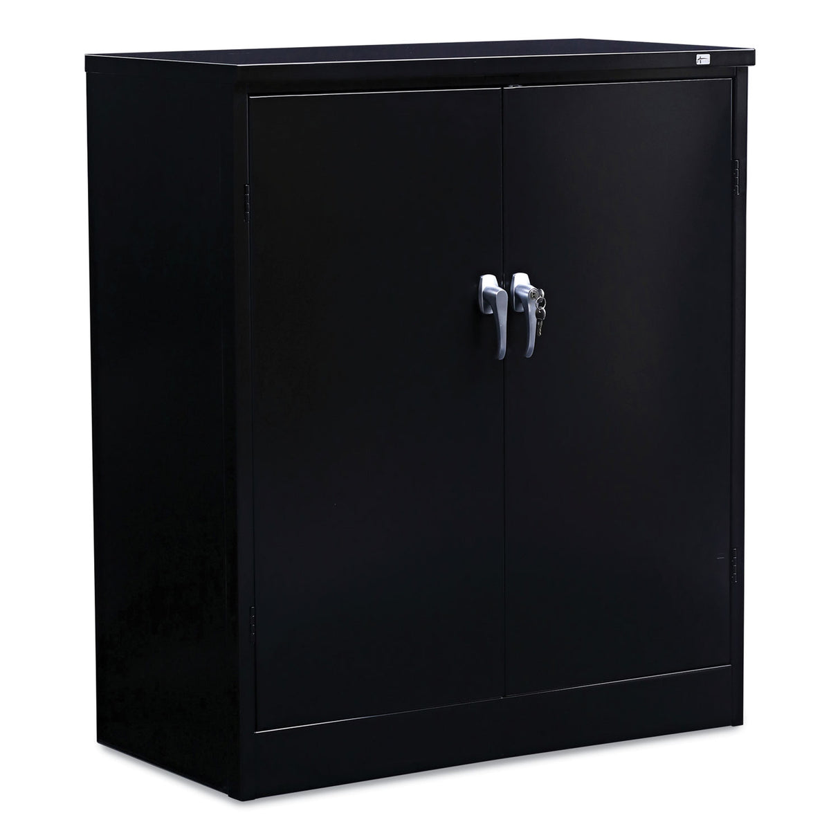 Alera Assembled 42" High Heavy-Duty Welded Storage Cabinet, Two Adjustable Shelves, 36w x 18d, Black (ALECM4218BK)