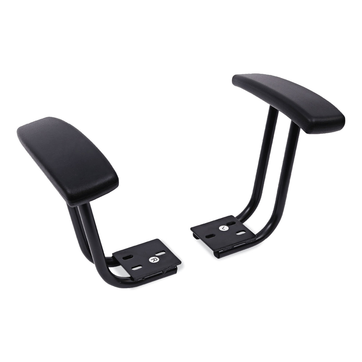 Optional Fixed Height T-Arms for Alera Essentia and Interval Series Chairs, Black, 2/Set (ALEIN49AKB10B)