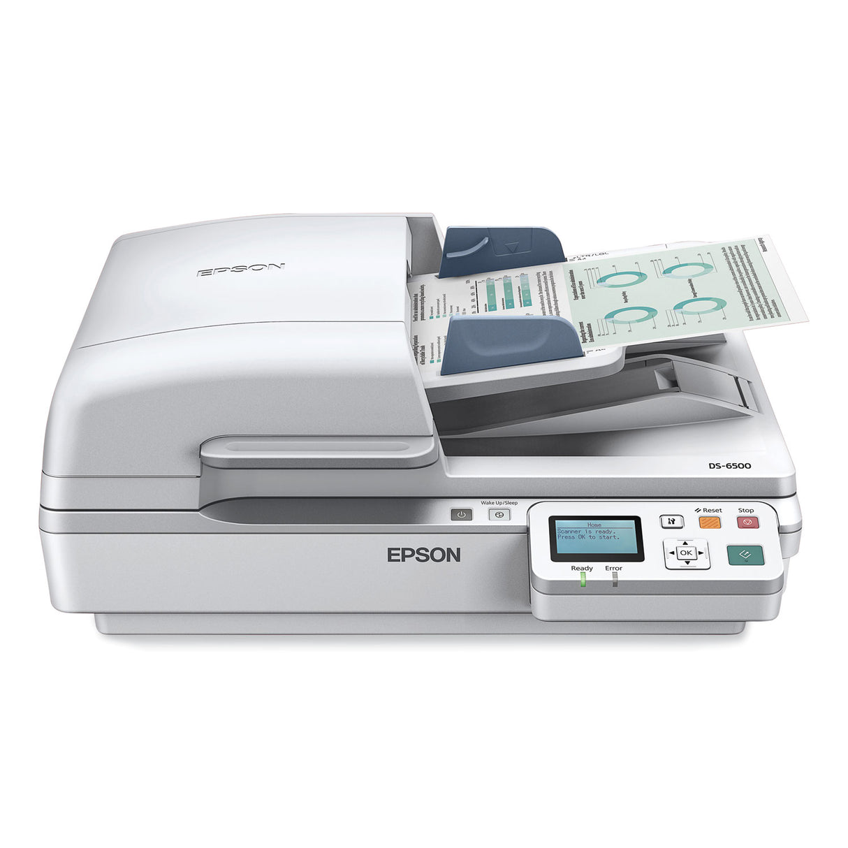 Epson WorkForce DS-6500 Scanner, 1200 dpi Optical Resolution, 100-Sheet Duplex Auto Document Feeder (B11B205221)