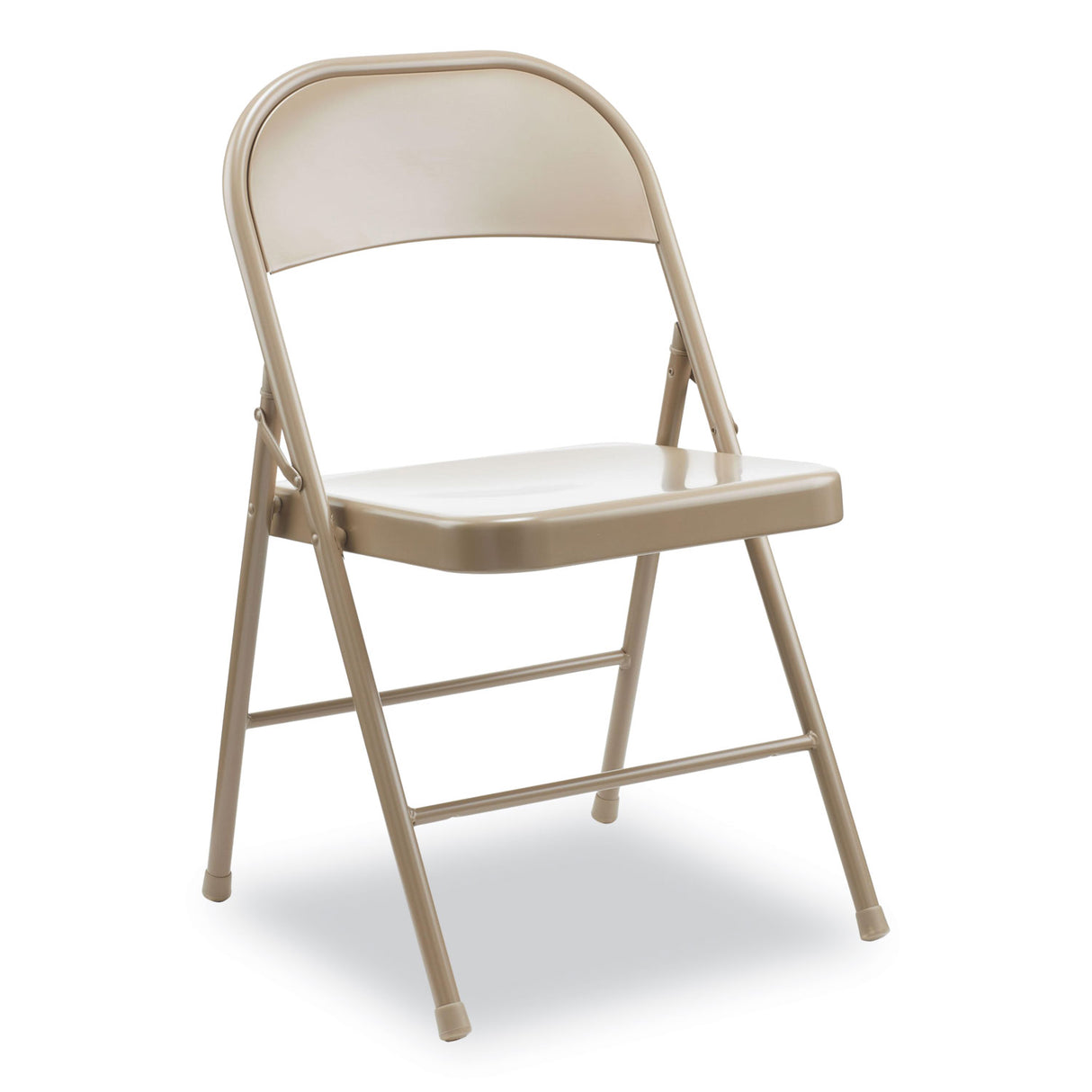 Alera Armless Steel Folding Chair, Supports Up to 275 lb, Tan Seat, Tan Back, Tan Base, 4/Carton (ALECA945)