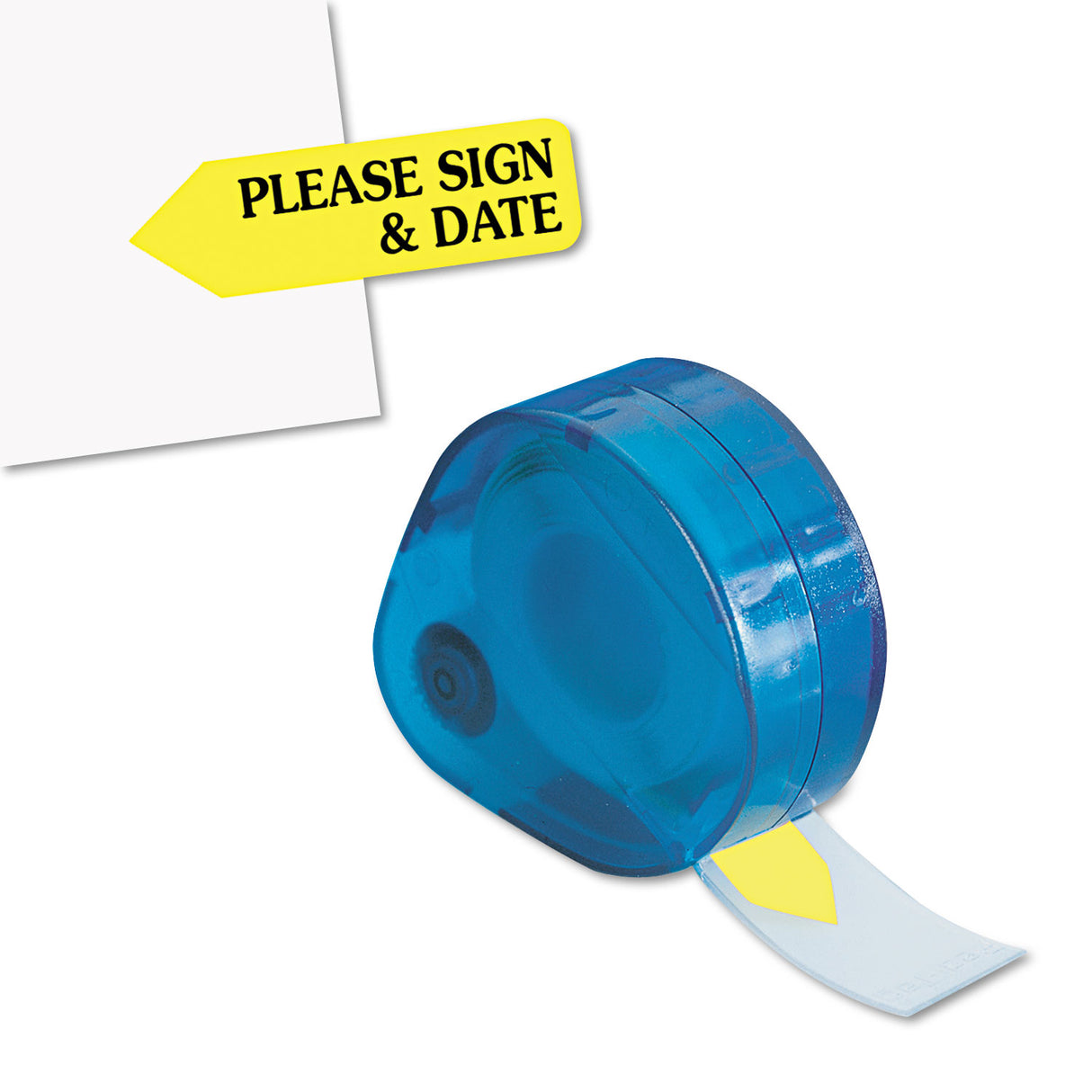 Redi-Tag Arrow Message Page Flags in Dispenser, "Please Sign and Date", Yellow, 120 Flags (81124)