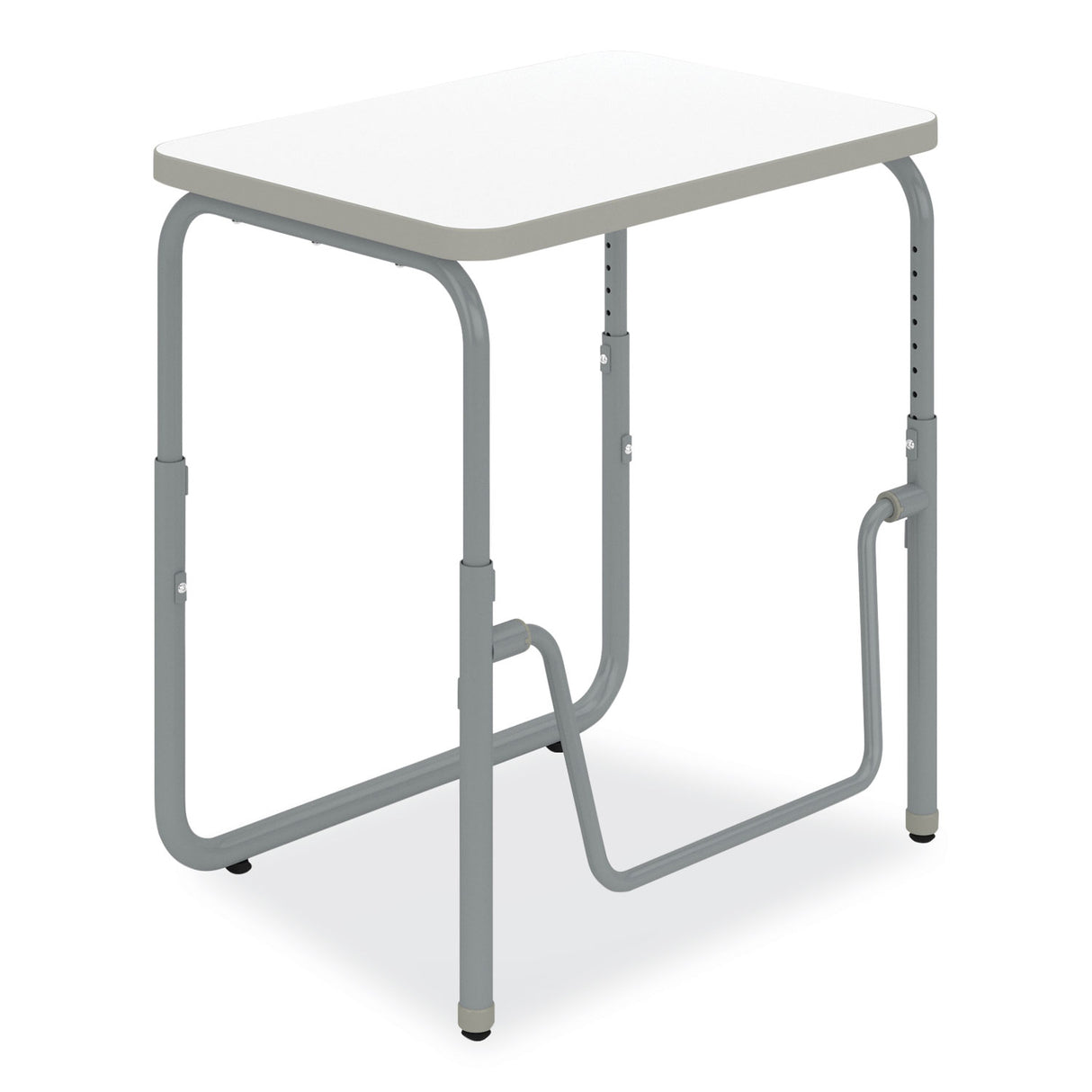 Safco AlphaBetter 2.0 Height-Adjust Student Desk with Pendulum Bar, 27.75 x 19.75 x 22 to 30, Dry Erase (1221DE)