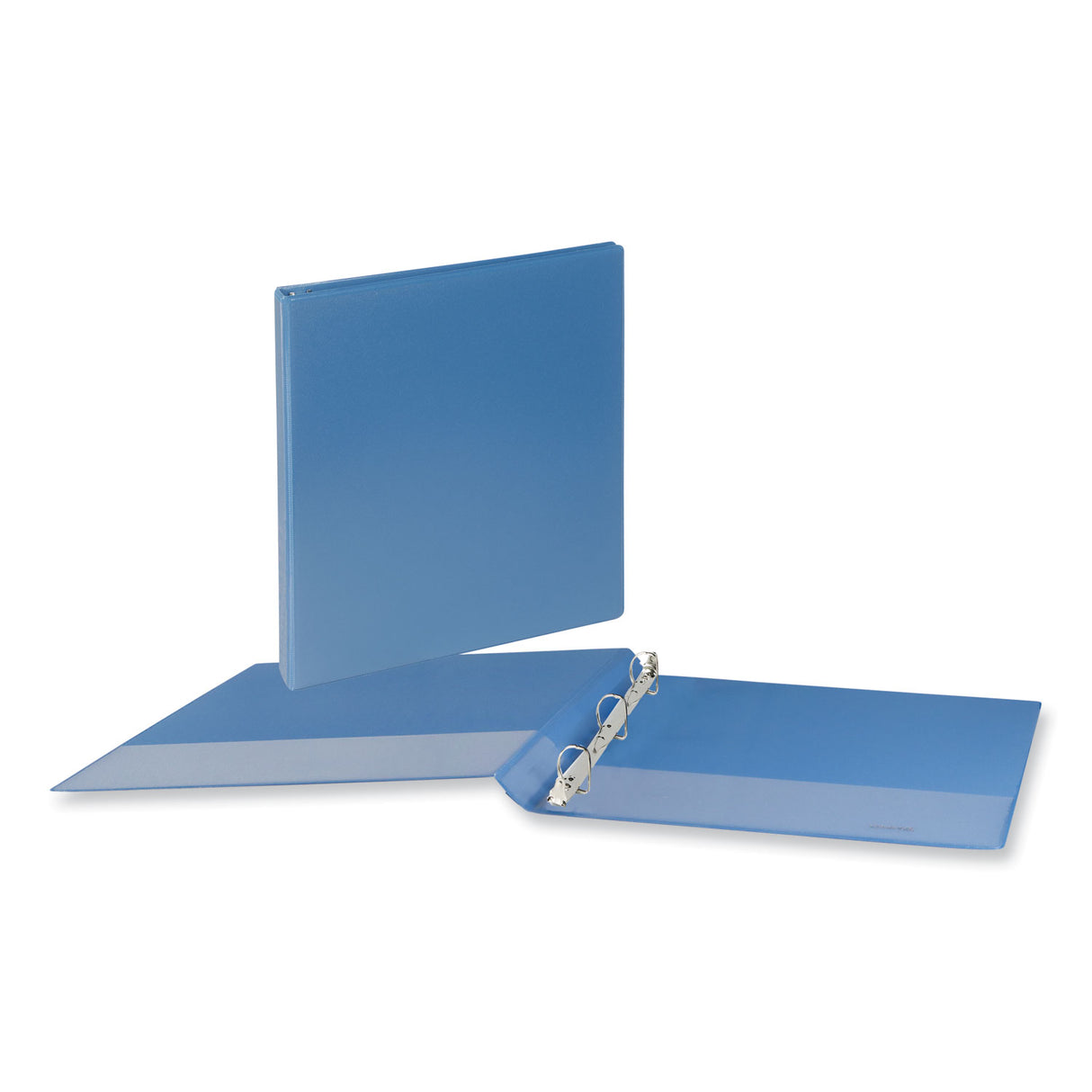 Universal Slant D-Ring View Binder, 3 Rings, 0.5" Capacity, 11 x 8.5, Light Blue (UNV20703)