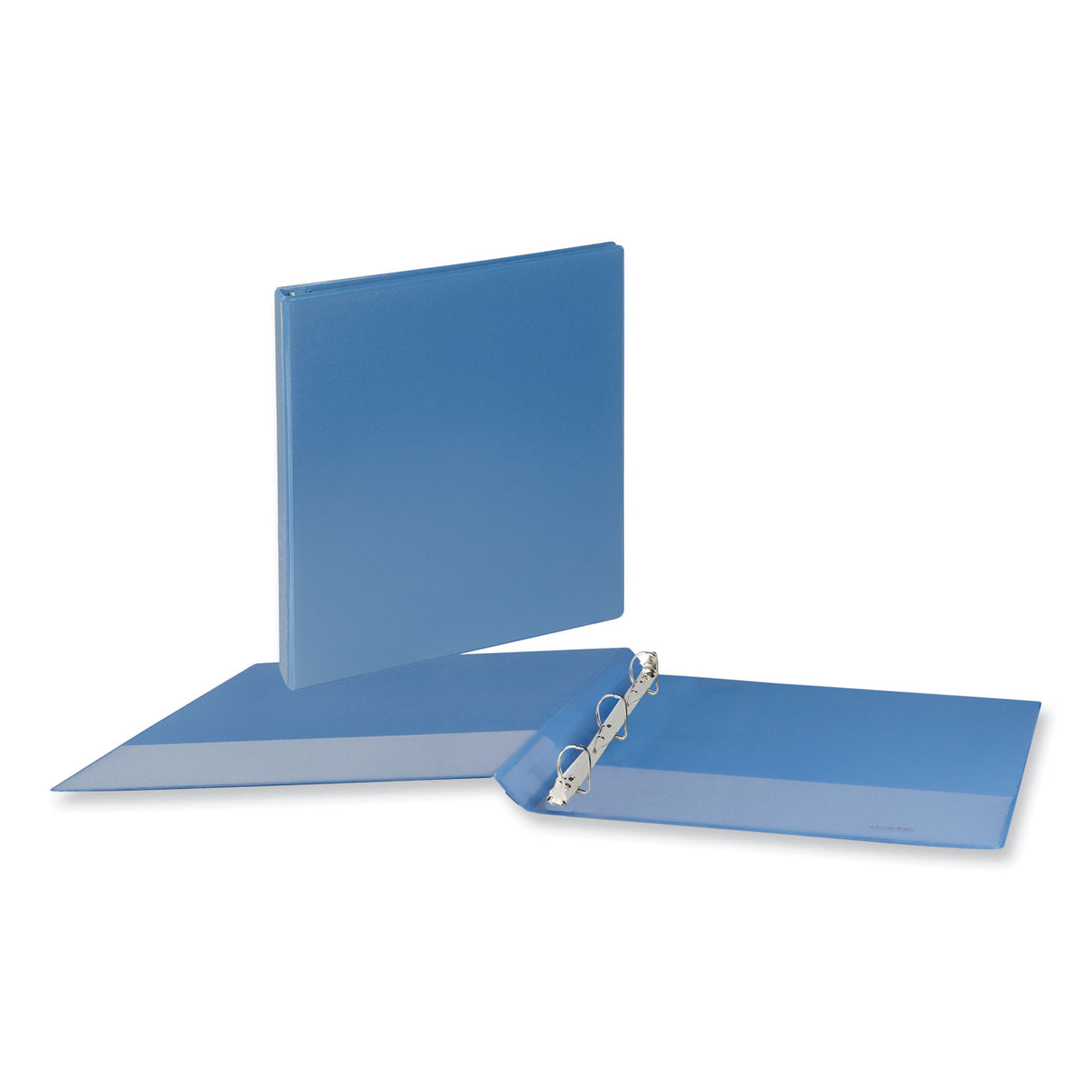 Universal Slant D-Ring View Binder, 3 Rings, 1.5" Capacity, 11 x 8.5, Light Blue (UNV20723)