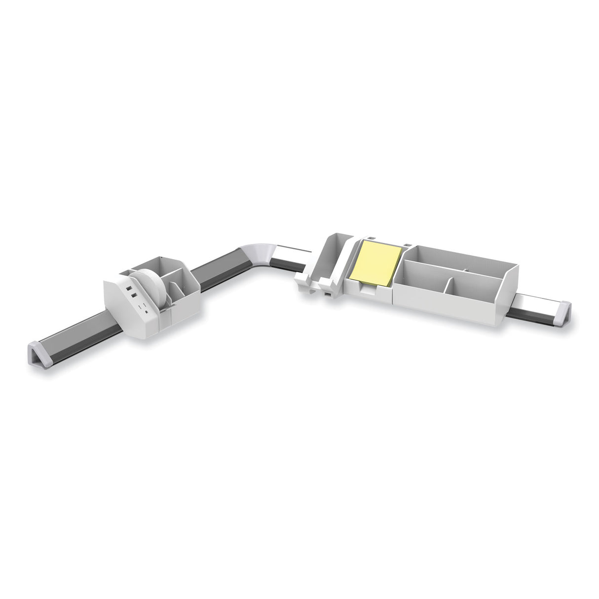 Bostitch Konnect Desk Organizer and Cable Management 12-Piece Kit, Plastic, White (KTCKIT3WHITE)