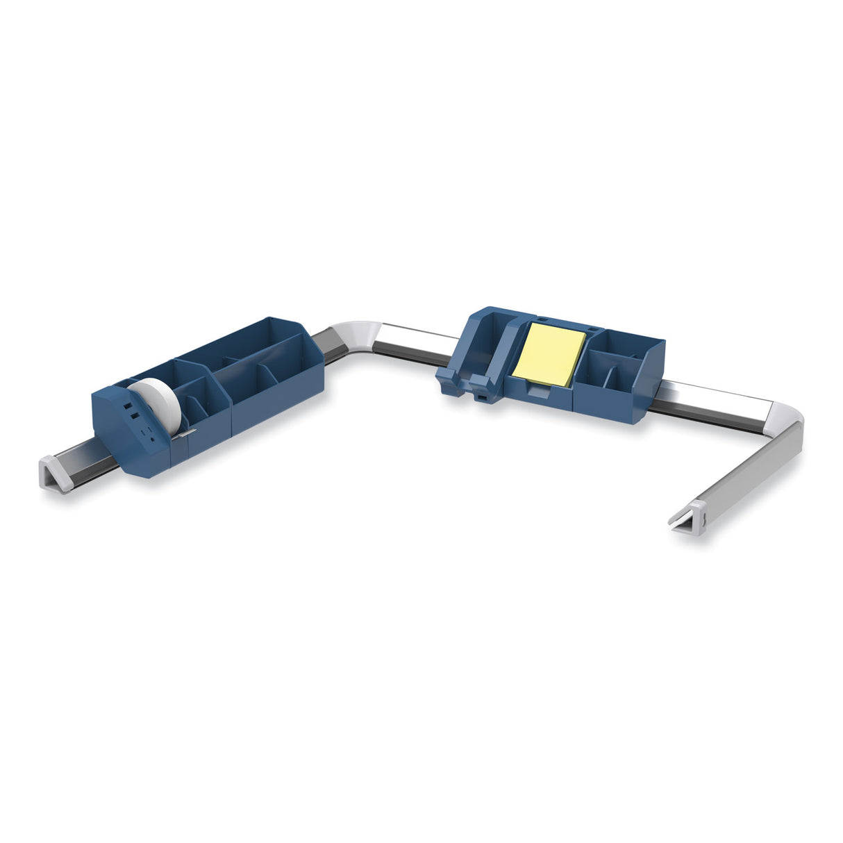 Bostitch Konnect Desk Organizer and Cable Management 14-Piece Kit, Plastic, Blue (KTCKIT4BLUE)