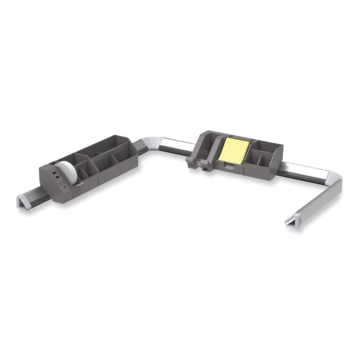 Bostitch Konnect Desk Organizer and Cable Management 14-Piece Kit, Plastic, Gray (KTCKIT4GRAY)