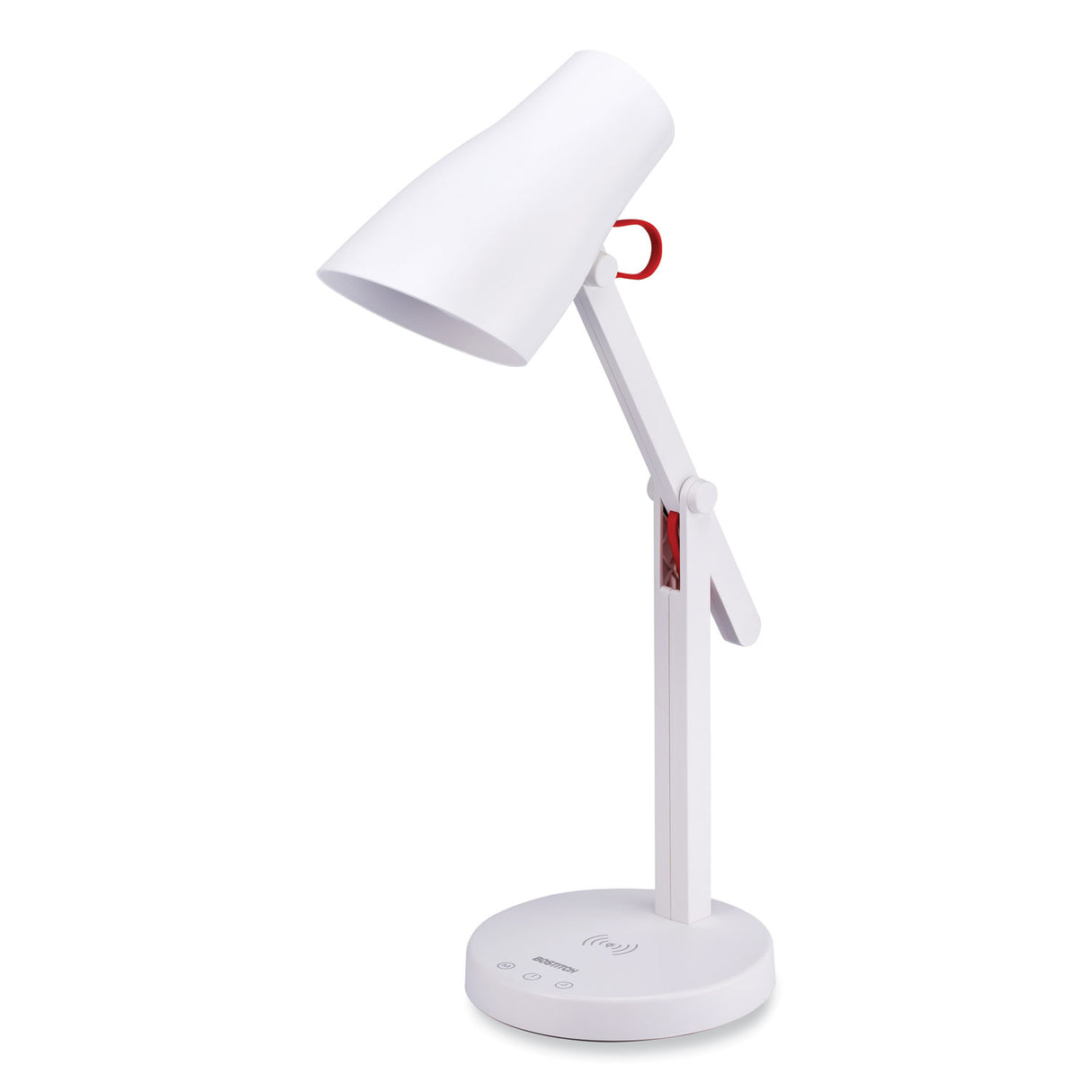 Bostitch Office LED Desk Lamp with Qi Wireless Charging, 17.5" High, White Base (LED2101)