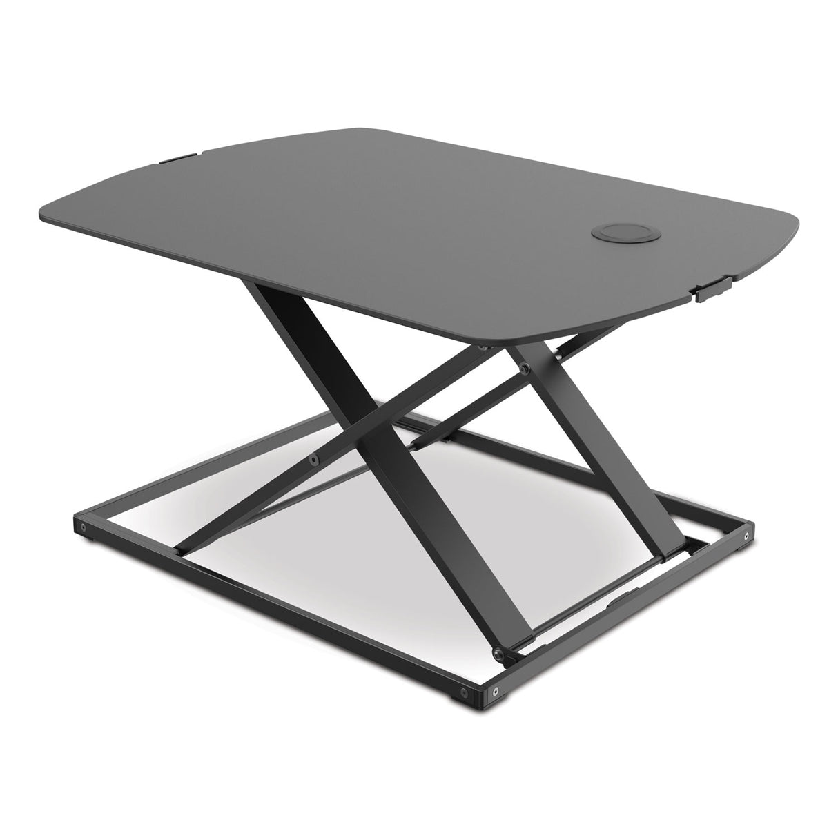 Bostitch Manual Height Adjustable Standing Desk Converter, 22.05" x 31.34" x 1.26" to 15.75", Black (STND3122BK)