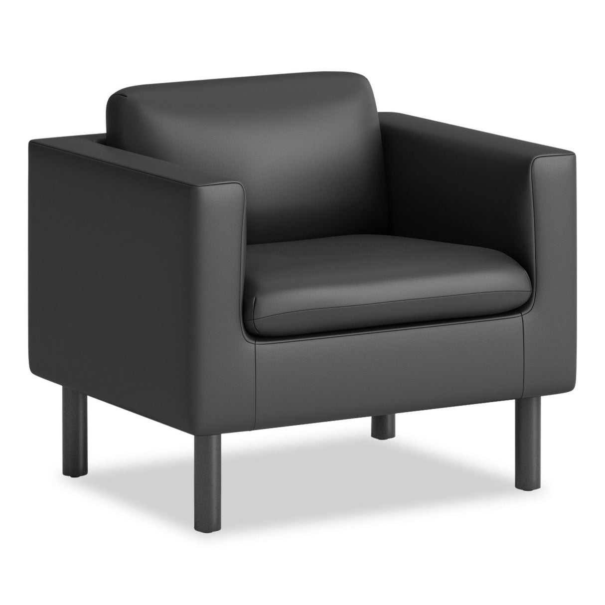 HON Parkwyn Series Club Chair, 33" x 26.75" x 29", Black Seat, Black Back, Black Base (VP3LCHRBLK)