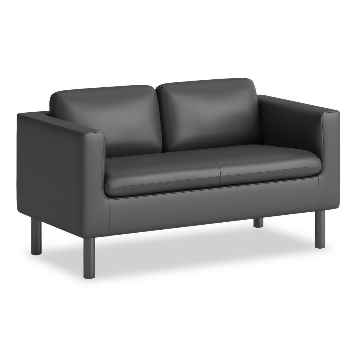 HON Parkwyn Series Loveseat, 53.5w x 26.75d x 29h, Black (VP3LLOVEBLK)