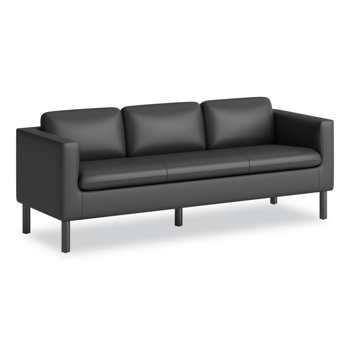 HON Parkwyn Series Sofa, 77w x 26.75d x 29h, Black (VP3LSOFABLK)