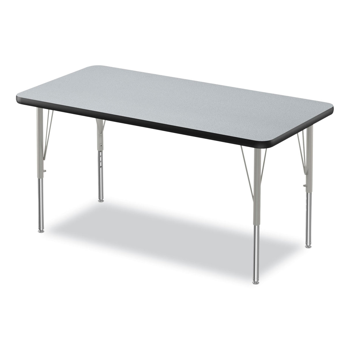 Correll Height-Adjustable Activity Tables, Rectangular, 48w x 24d x 10h, Gray Granite, 4/Pallet (2448TF15954P)