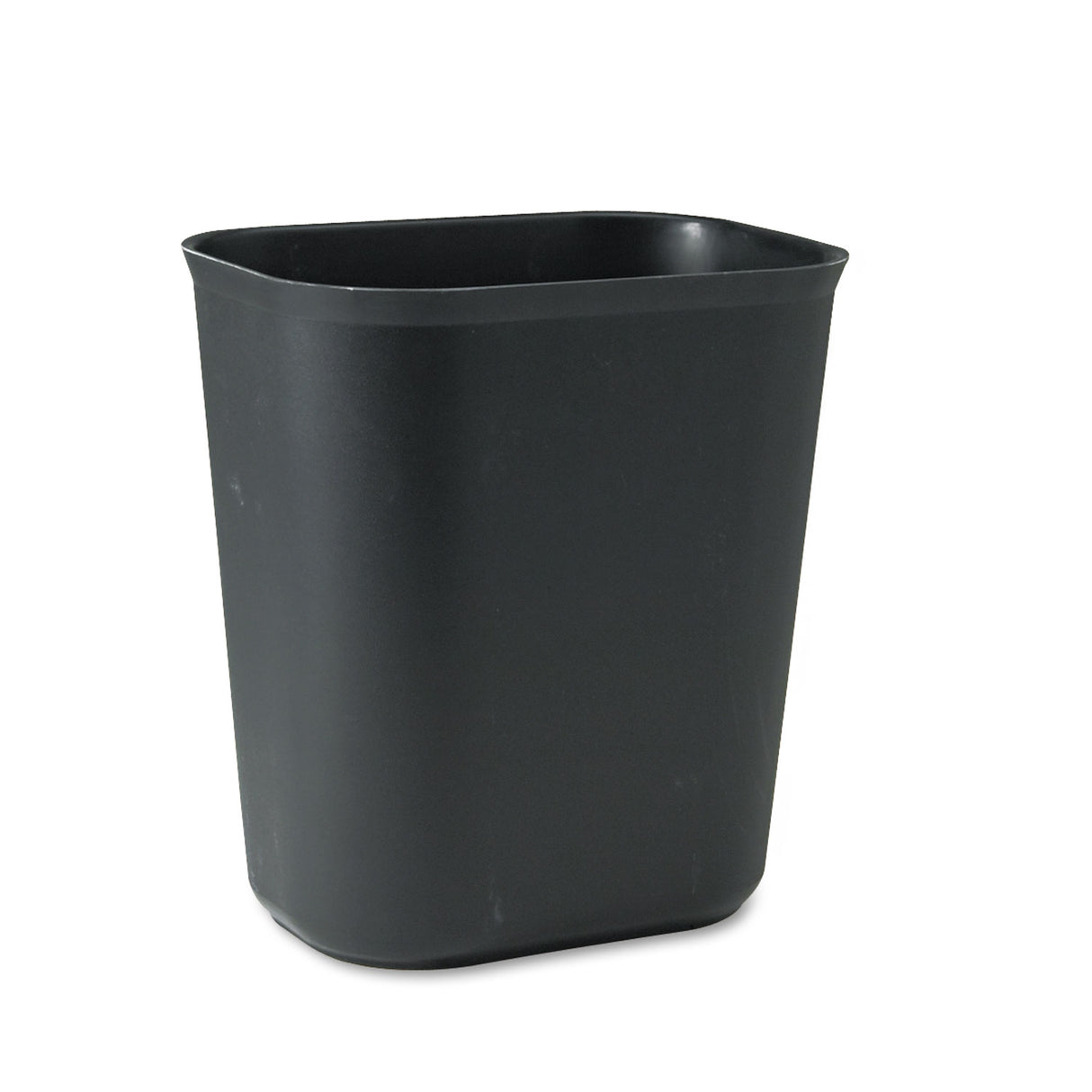 Rubbermaid Commercial Fiberglass Wastebasket, 3.5 gal, Fiberglass, Black (254100BK)