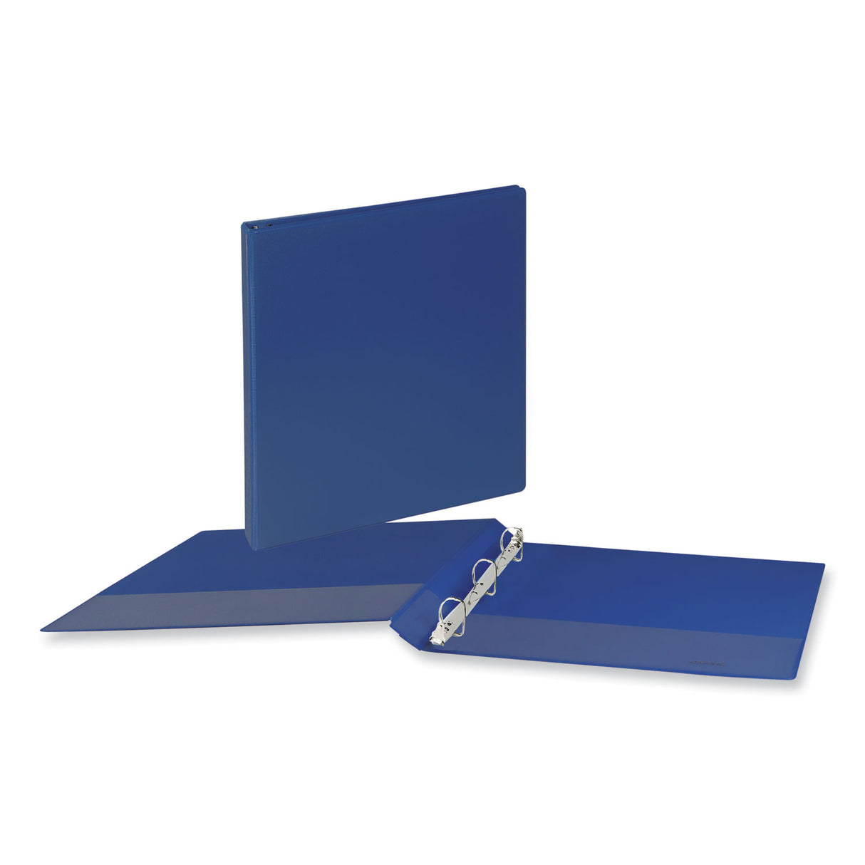 Universal Slant D-Ring View Binder, 3 Rings, 0.5" Capacity, 11 x 8.5, Navy Blue (UNV20717)